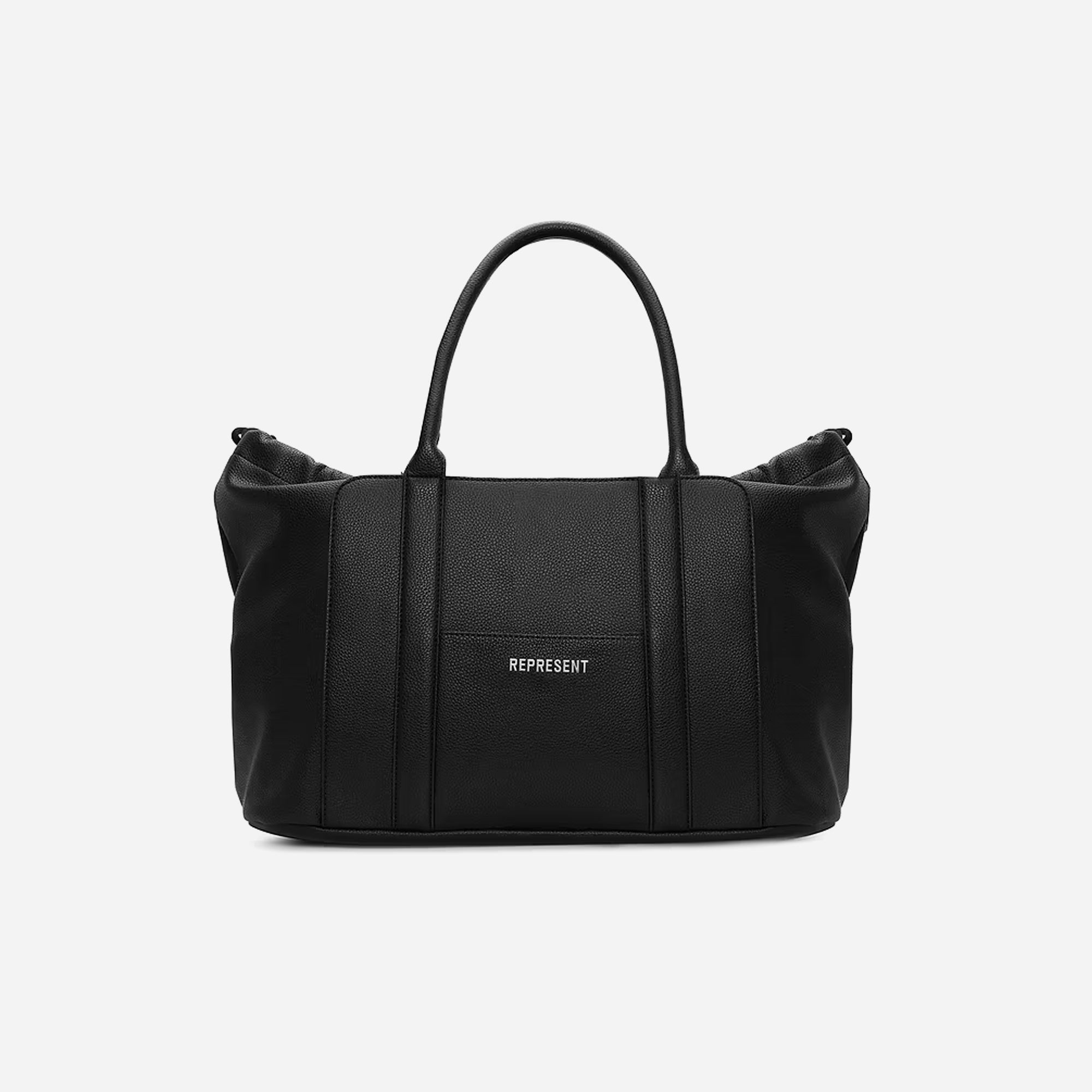 Represent Faux Leather Holdall – Jet Black