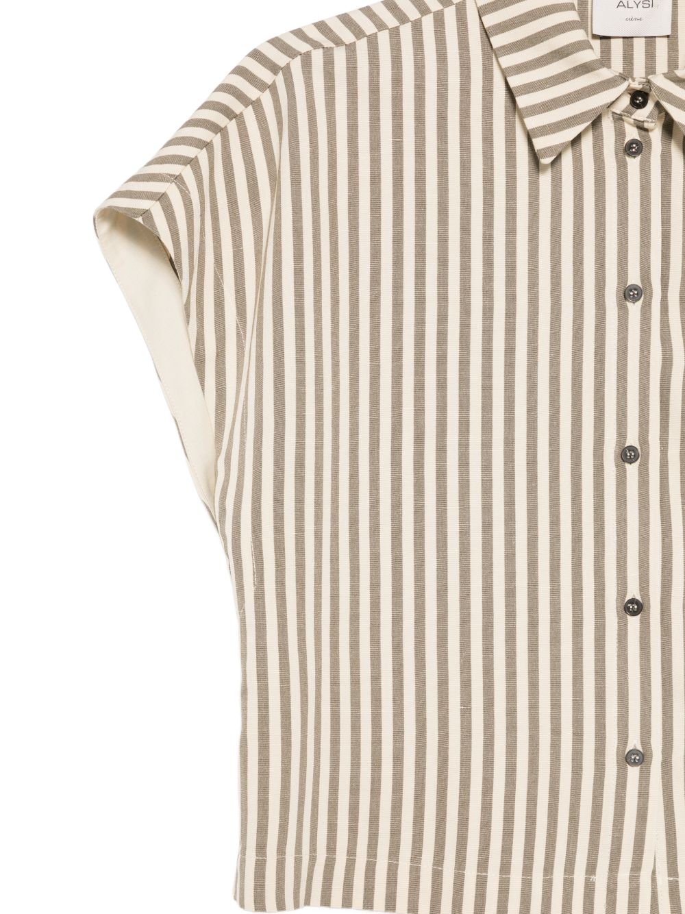 Alysi Striped shirt – 85% Viscose 15% Linen - view 2