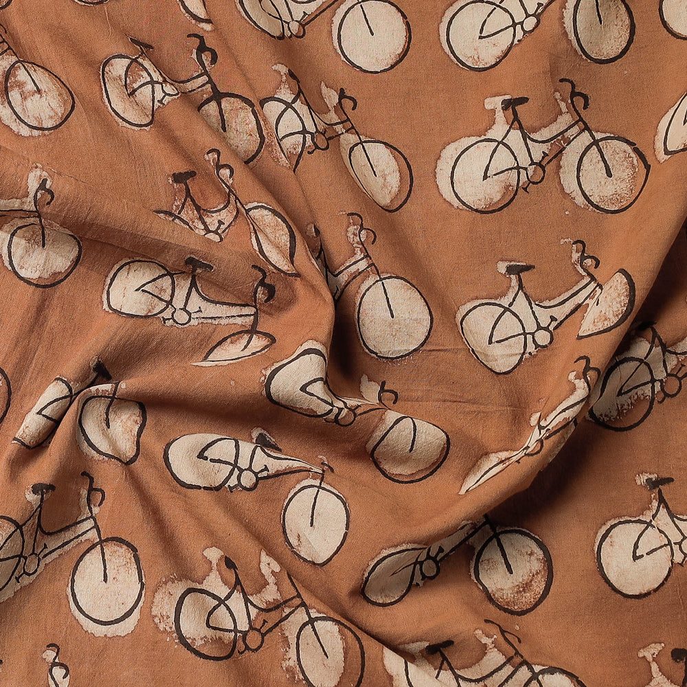 BINDAAS UNLIMITED Brown - Bindaas Block Art Printed Cotton Precut Fabric - view 2