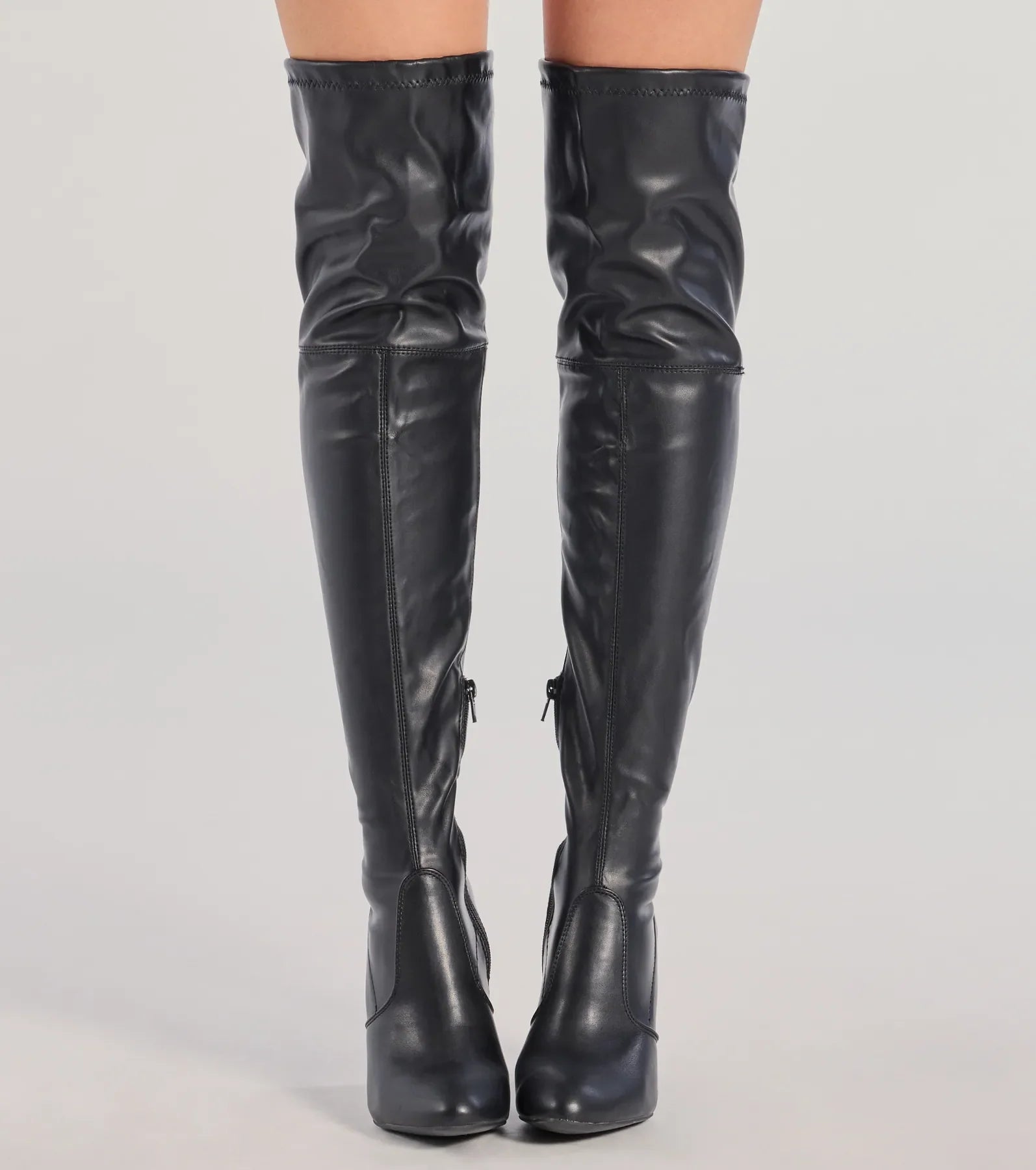 Windsor Chic Slay Over-The-Knee Block Heel Boots - view 2