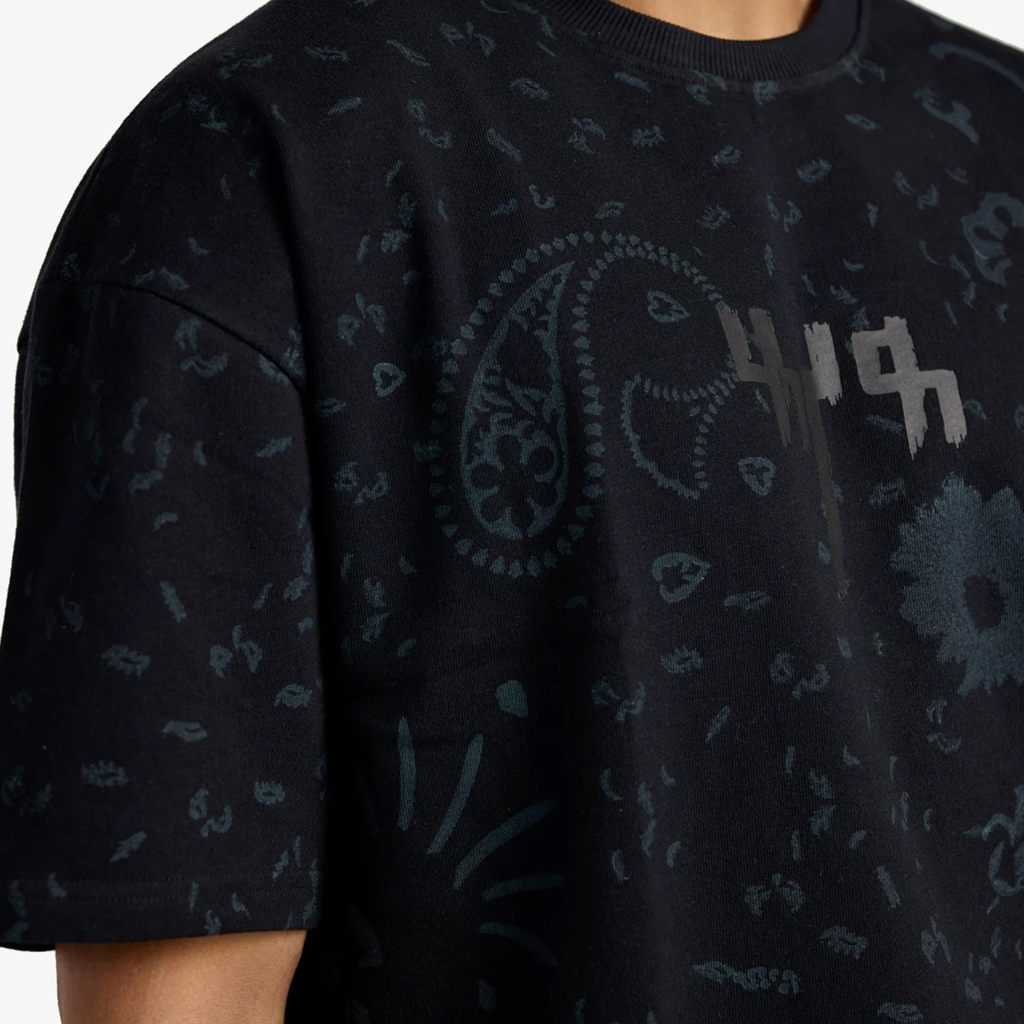 F A R A K | Basics Block Printed Tee { Black - view 6
