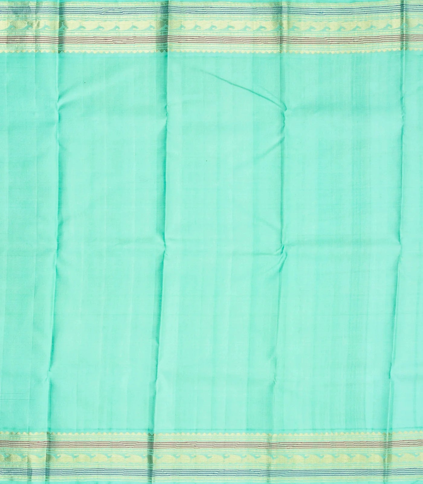 RmKV Black Handloom Kanchipuram Korvai Silk Saree With Buttas - view 4