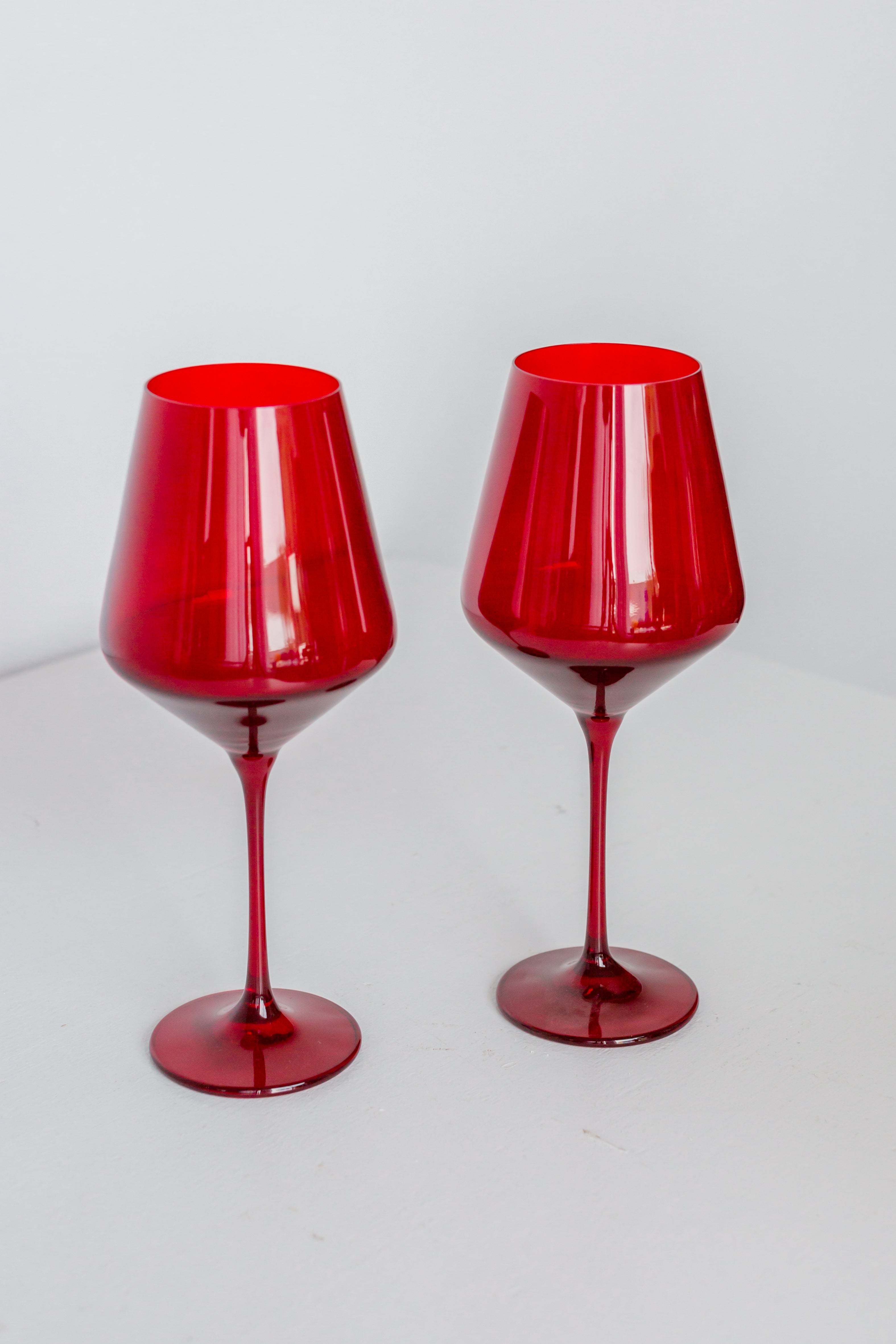 Estelle Colored Glass Estelle Colored Wine Stemware - Set of 6 {Red} - view 5