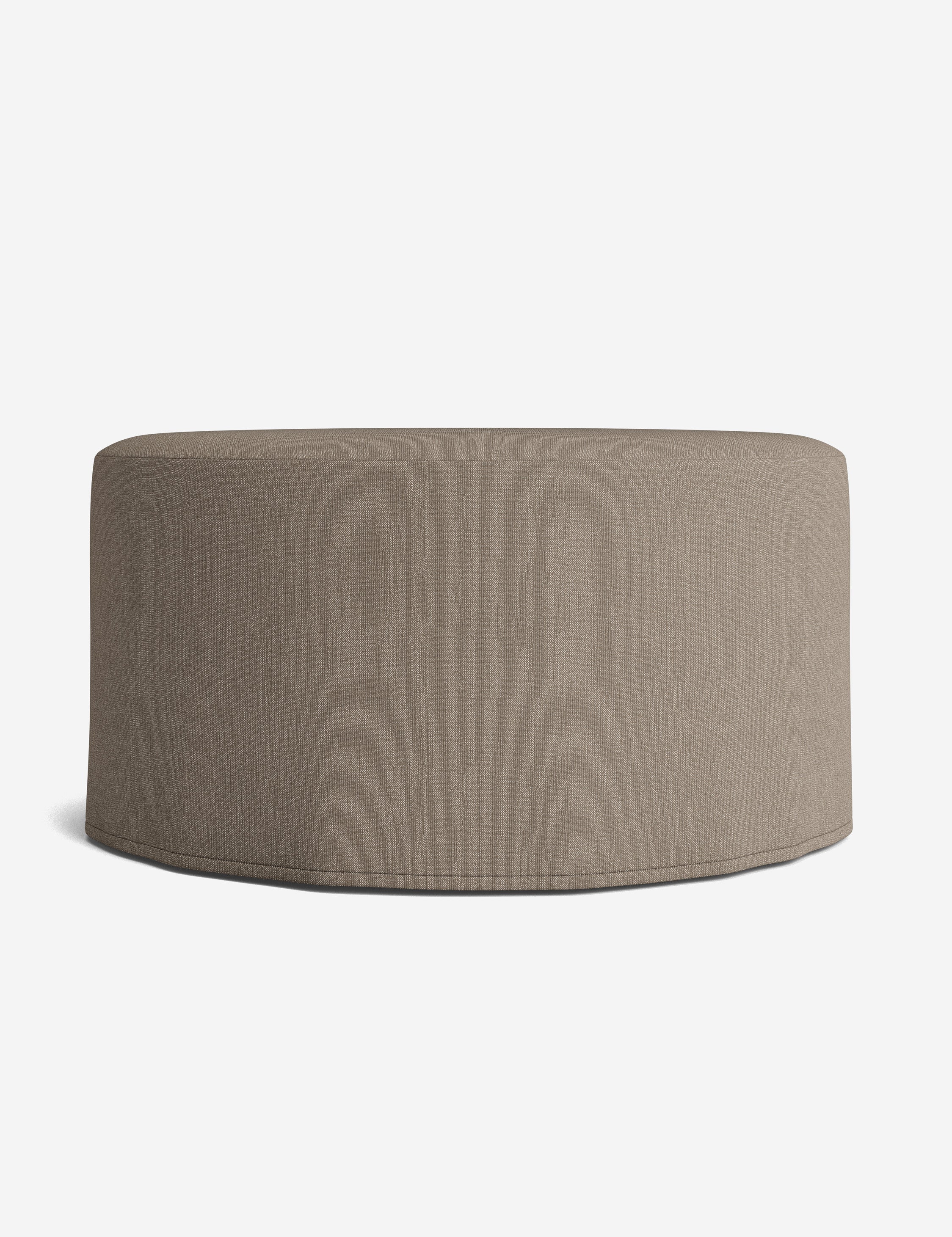 Lulu and Georgia Portola Slipcover Round Ottoman - view 28