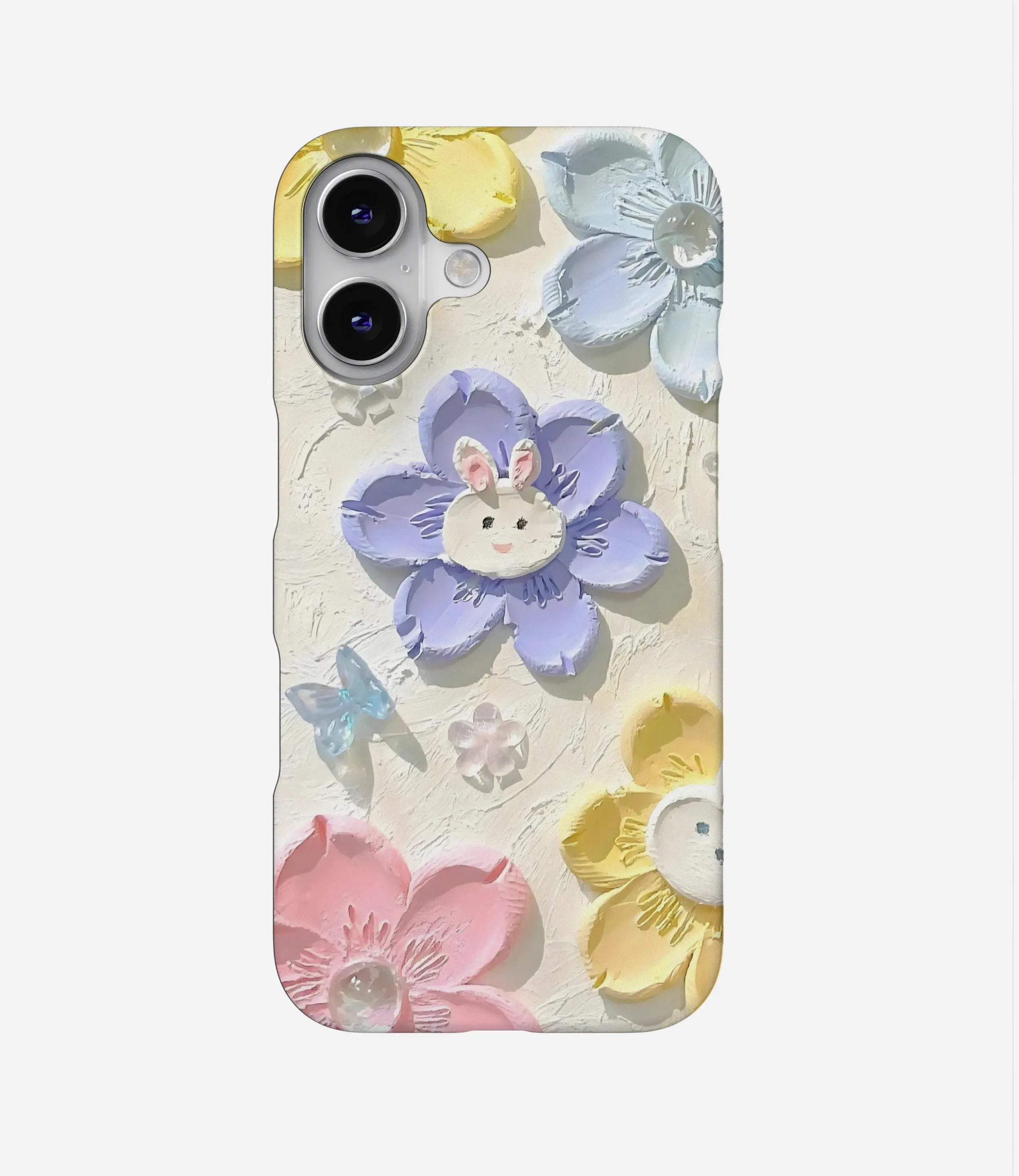 The Case Company Bunny Face Floral Hard Phone Case
