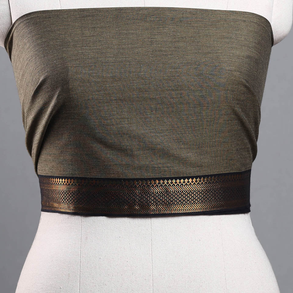 NOORI BAZAR Brown - Handloom Cotton Mangalagiri Blouse Piece 17 - view 3