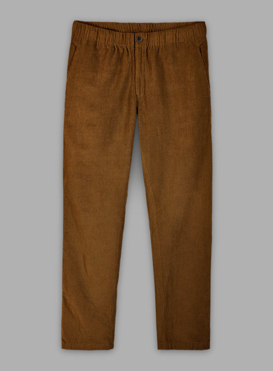 StudioSuits Tan Stretch Pin Corduroy Easy Pants