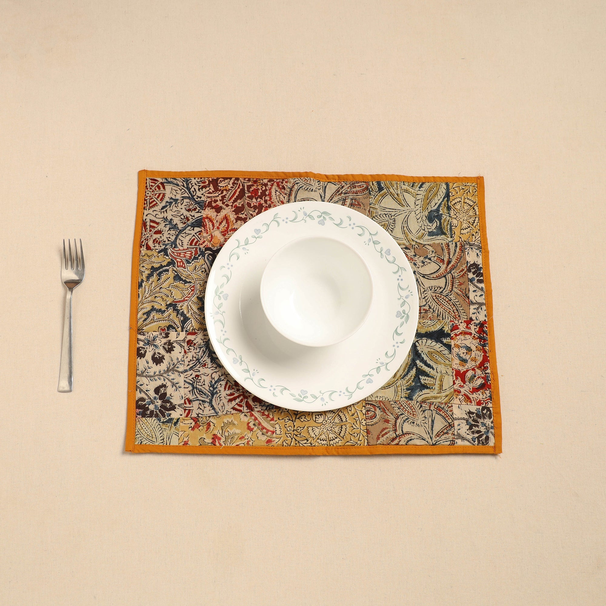 NOORI BAZAR Handcrafted Cotton Patchwork Table Mat 07