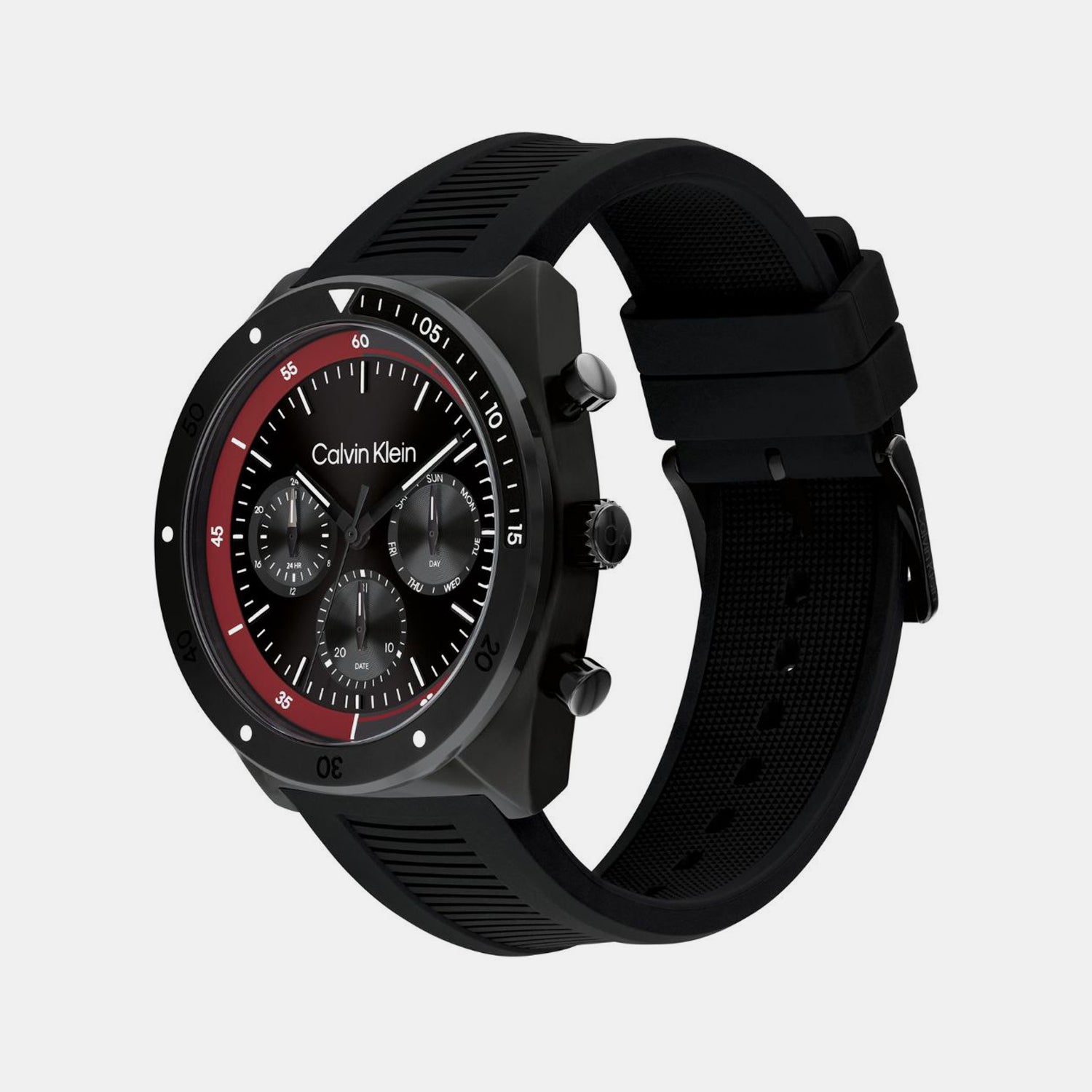 Calvin Klein Ck Flex Men Quartz Black Dial Chronograph Silicone Watch 25200467 - view 2