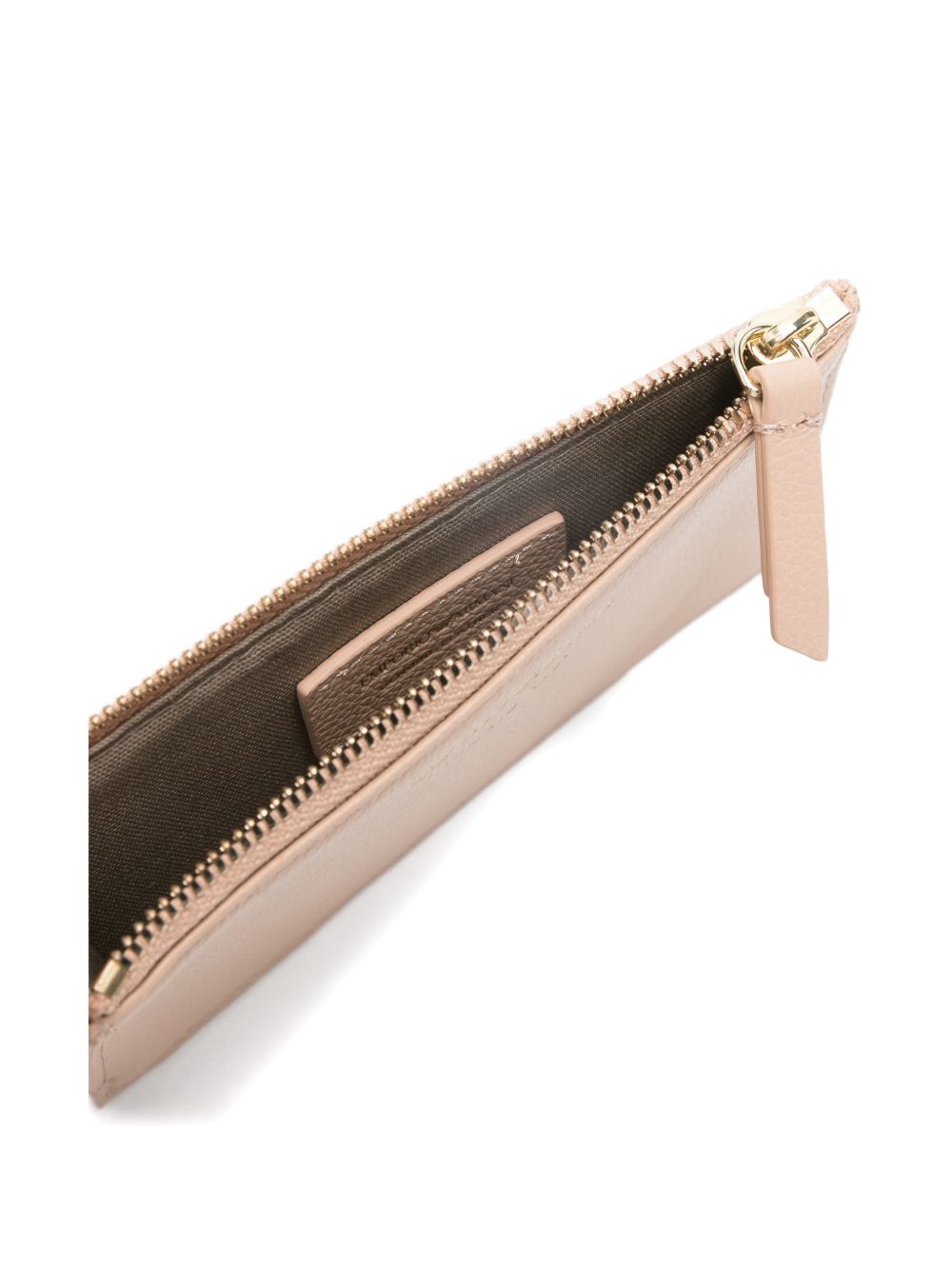Emporio Armani Zipped Tumbled-Leather Card Holder - view 2