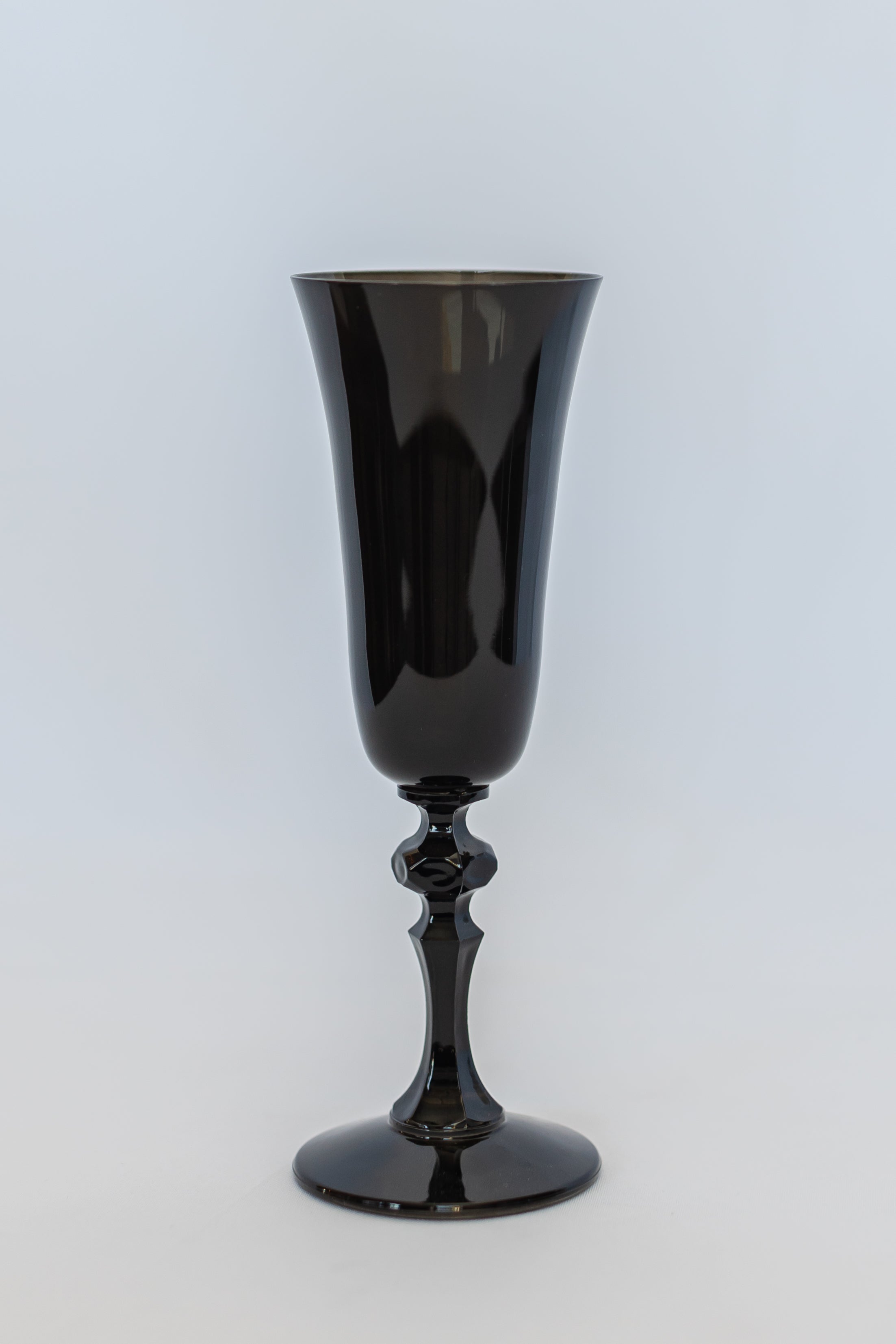 Estelle Colored Glass Estelle Colored Regal Flute - Set of 2 {Black} - view 4
