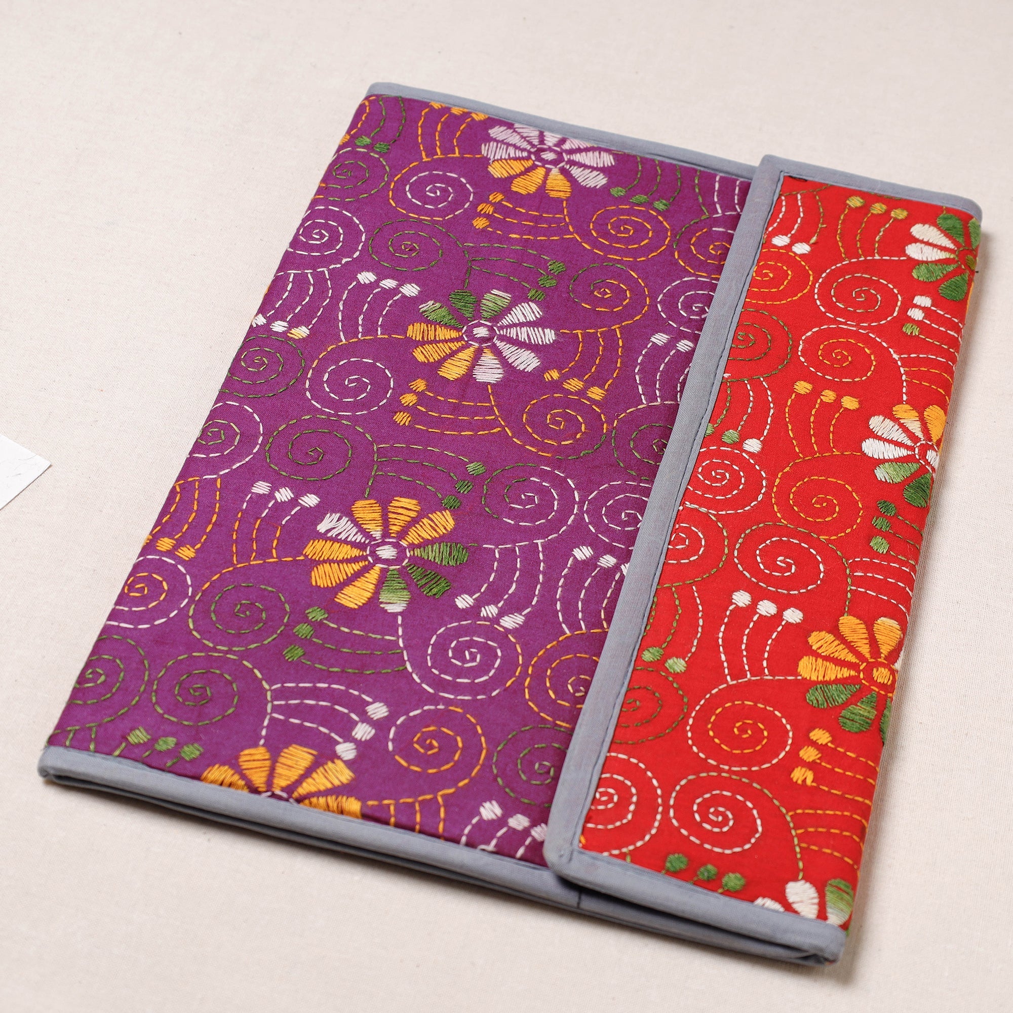 ASALKAAR Bengal Kantha Work Handcrafted File Folder - view 2