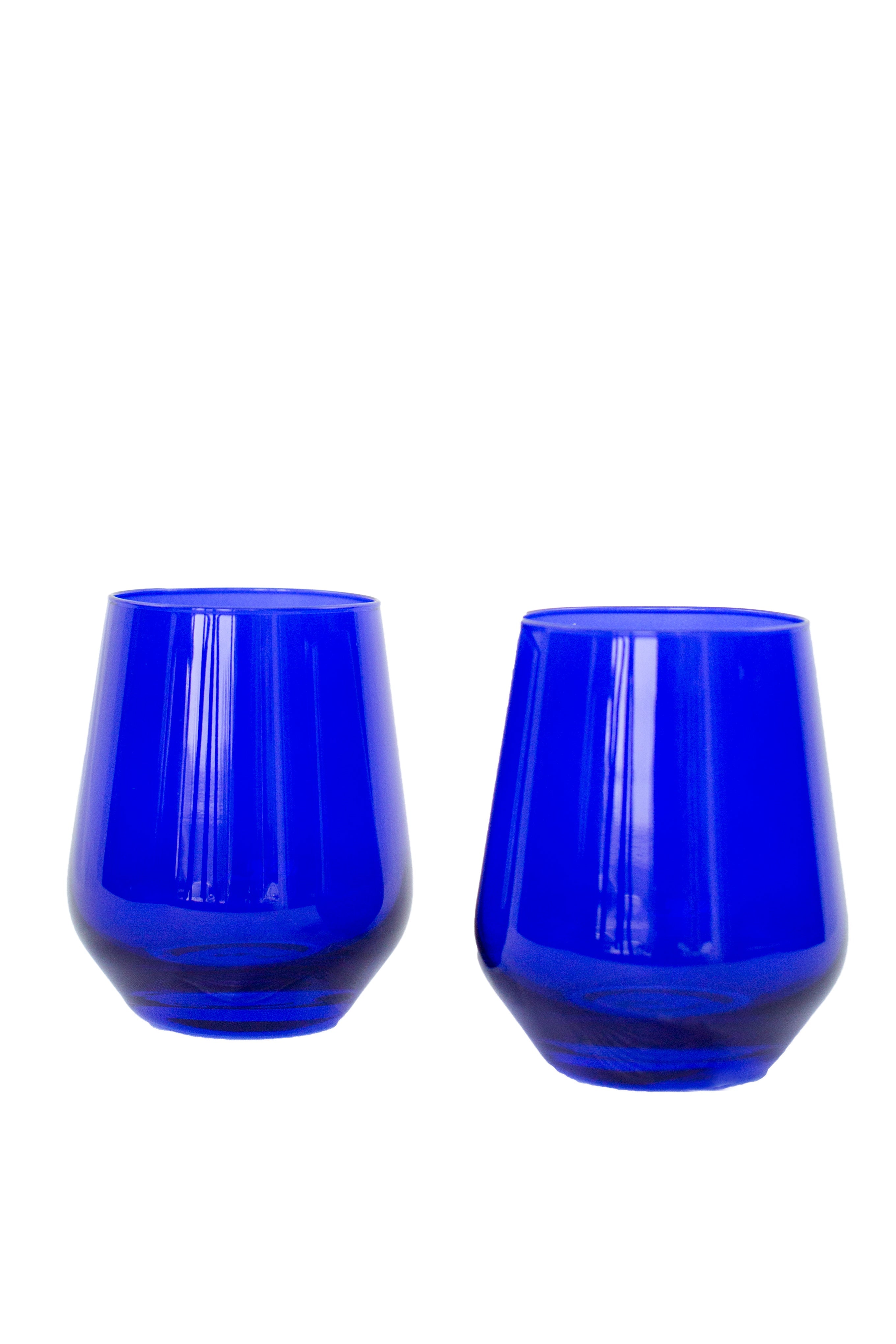 Estelle Colored Glass Estelle Colored Wine Stemless - Set of 6 {Royal Blue} - view 9