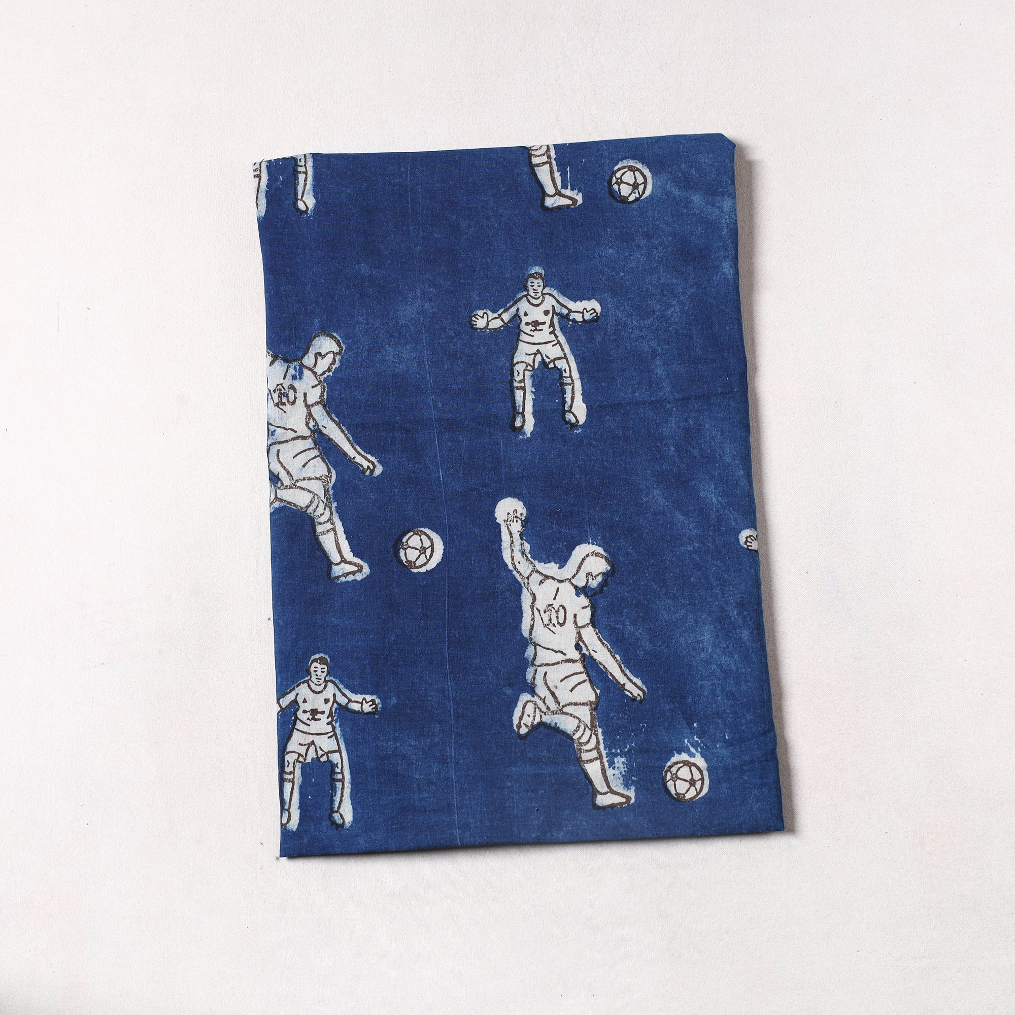 BINDAAS UNLIMITED Blue - Bindaas Block Printed Cotton Precut Fabric (0.9 meter) 22