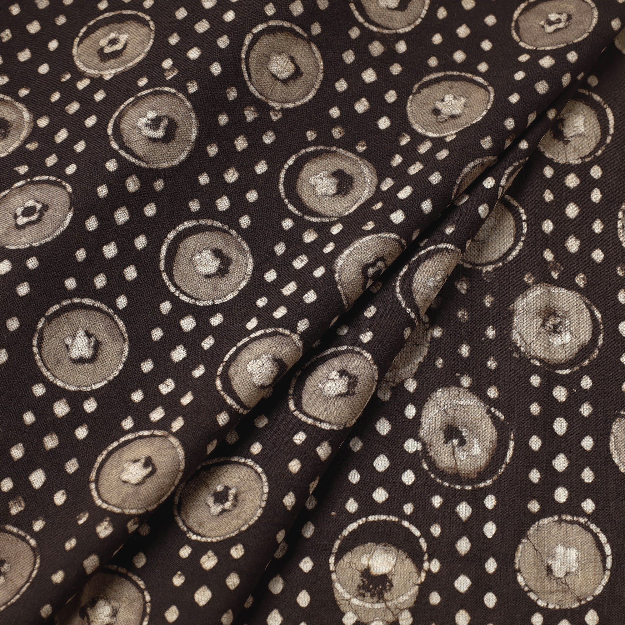 HAVELI CHRONICLES Brown - Pipad Block Printed Cotton Fabric - view 2