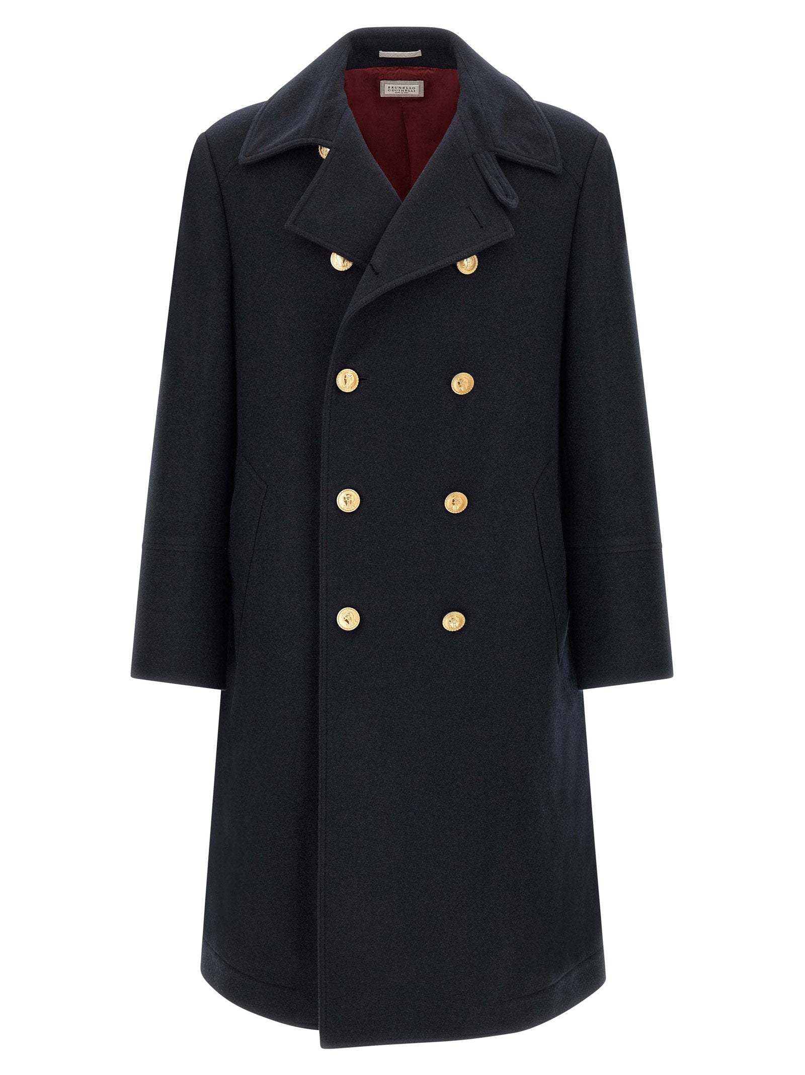 Brunello Cucinelli Double-breasted Coat – 100% cashmere