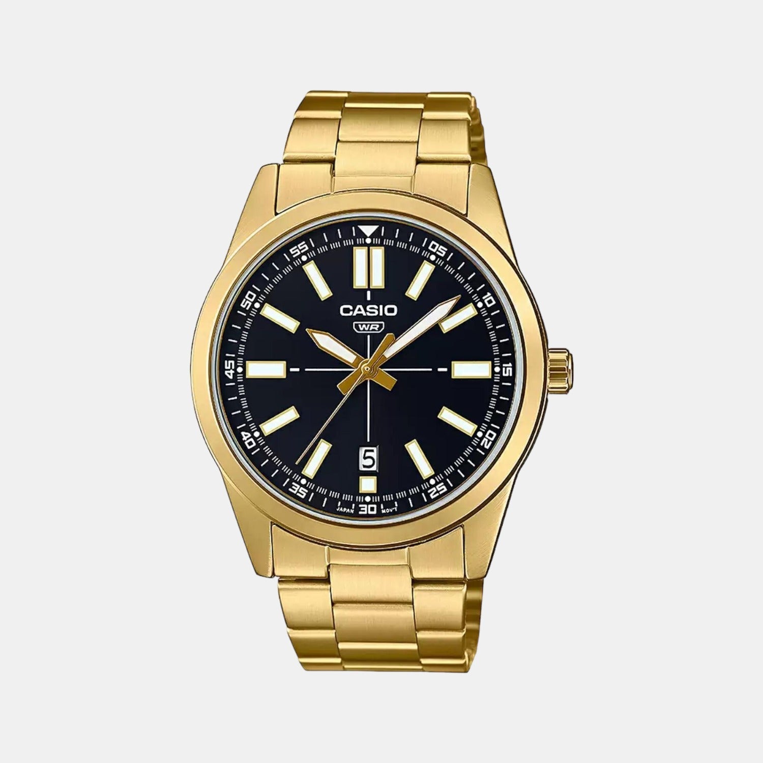 Casio Enticer Men Quartz Black Dial Analog Stainless Steel Watch A1951