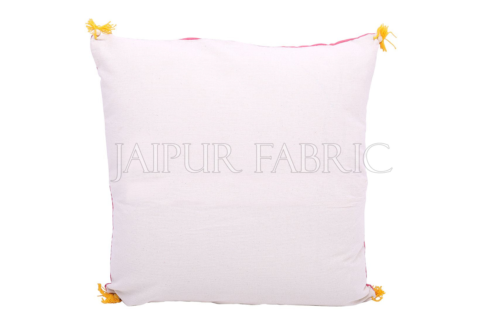 JaipurFabric® Peach Color Rangoli Print Cotton Cushion Cover - view 2
