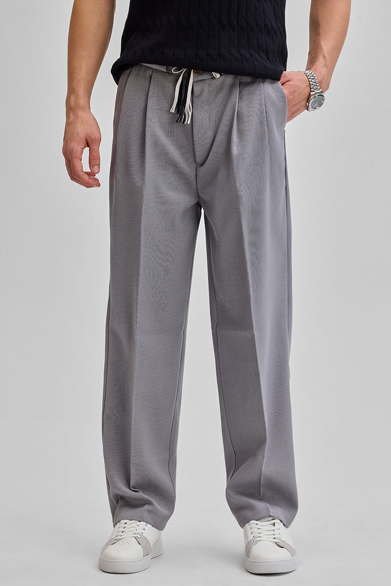 SNITCH Grey Textured Korean Trousers - view 4