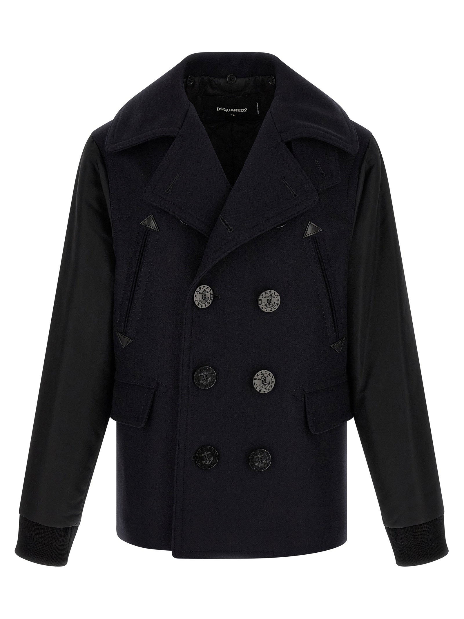 Dsquared2 Hybrid Peacoat Coat - view 2
