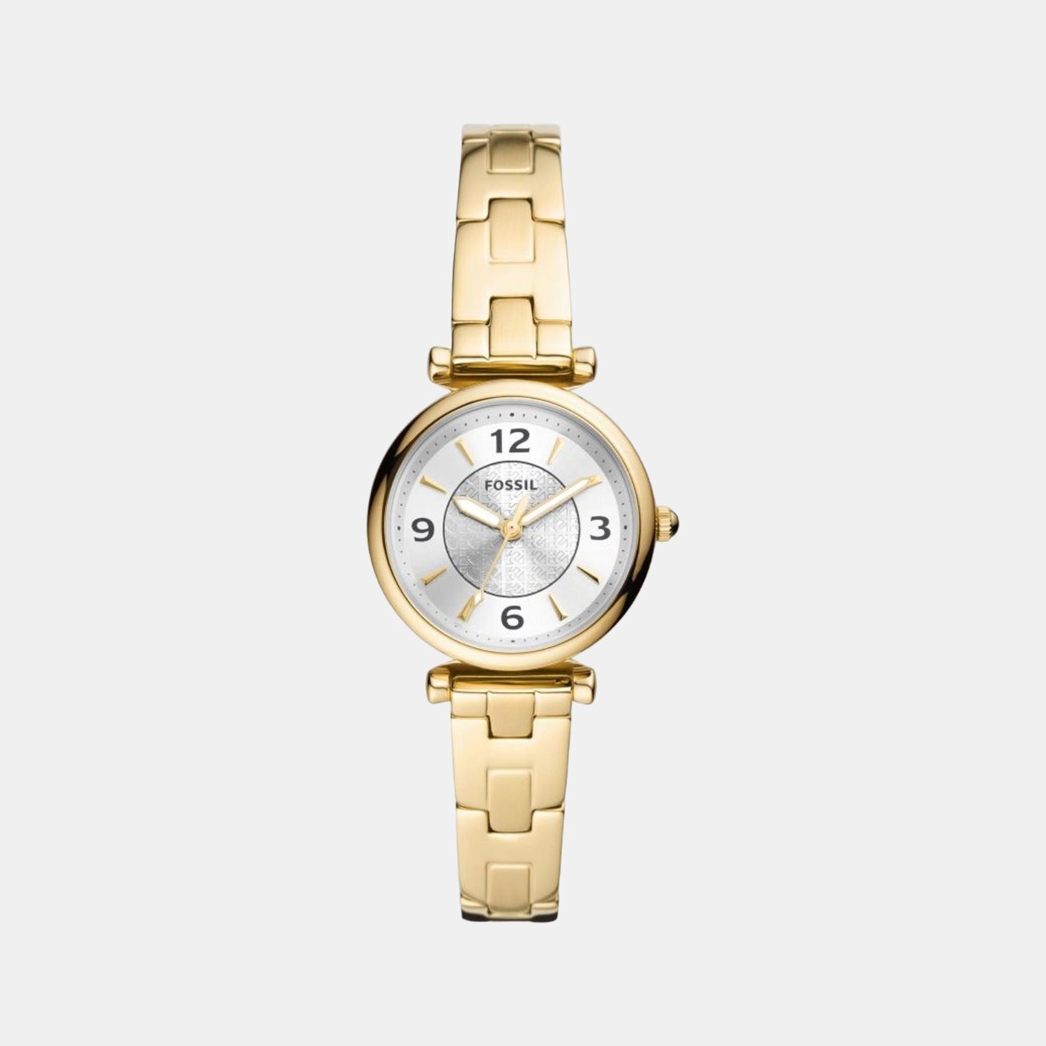 Fossil Carlie Women Quartz Silver Dial Analog Stainless Steel Watch ES5203