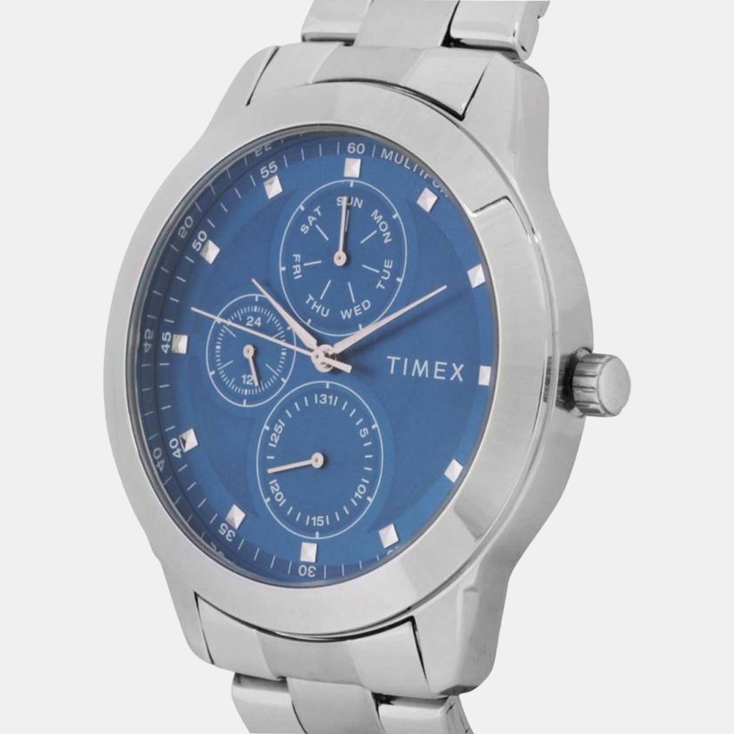Timex Fashion Men Quartz Blue Dial Chronograph Stainless Steel Watch TWEG18503 - view 3