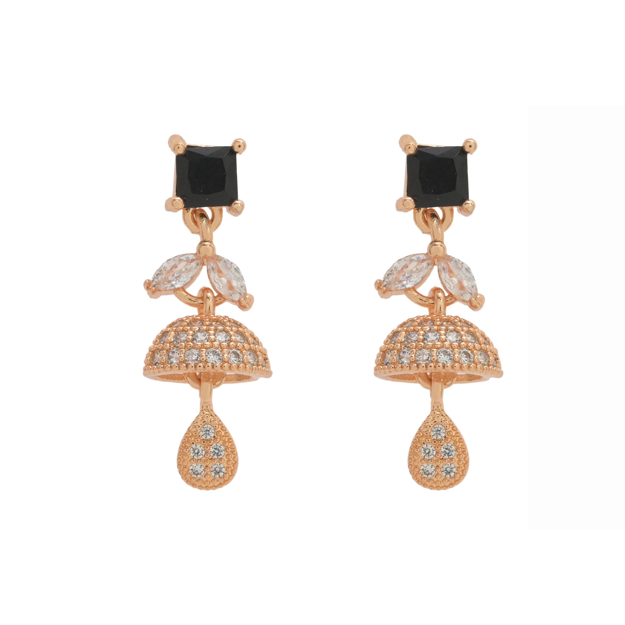 Branta Midnight Majesty Jhumka Earrings - view 2
