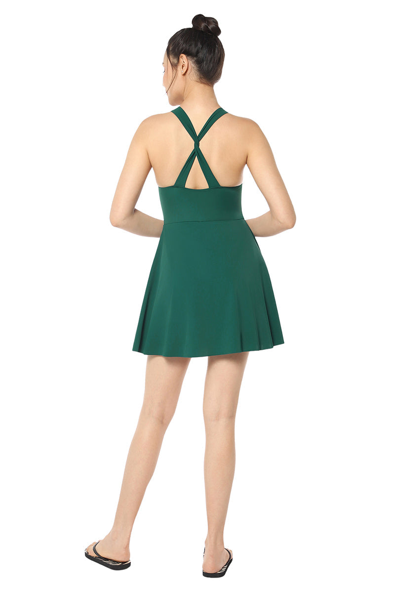 Amante Racerback Swim Dress - Mangrove - view 4