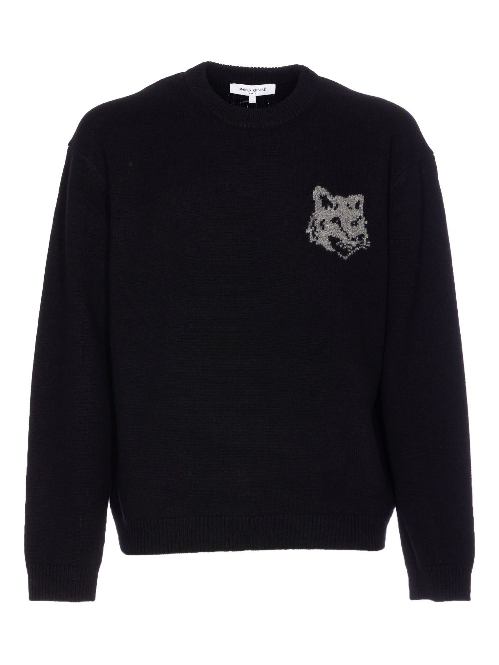 Maison Kitsuné Sweater with fox embroidery – Merino 100%