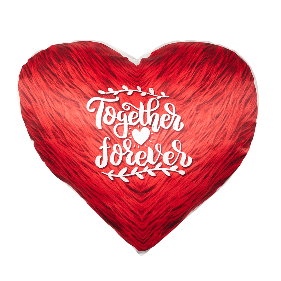 Swayam India Heart Shaped Digital Cushion Cover