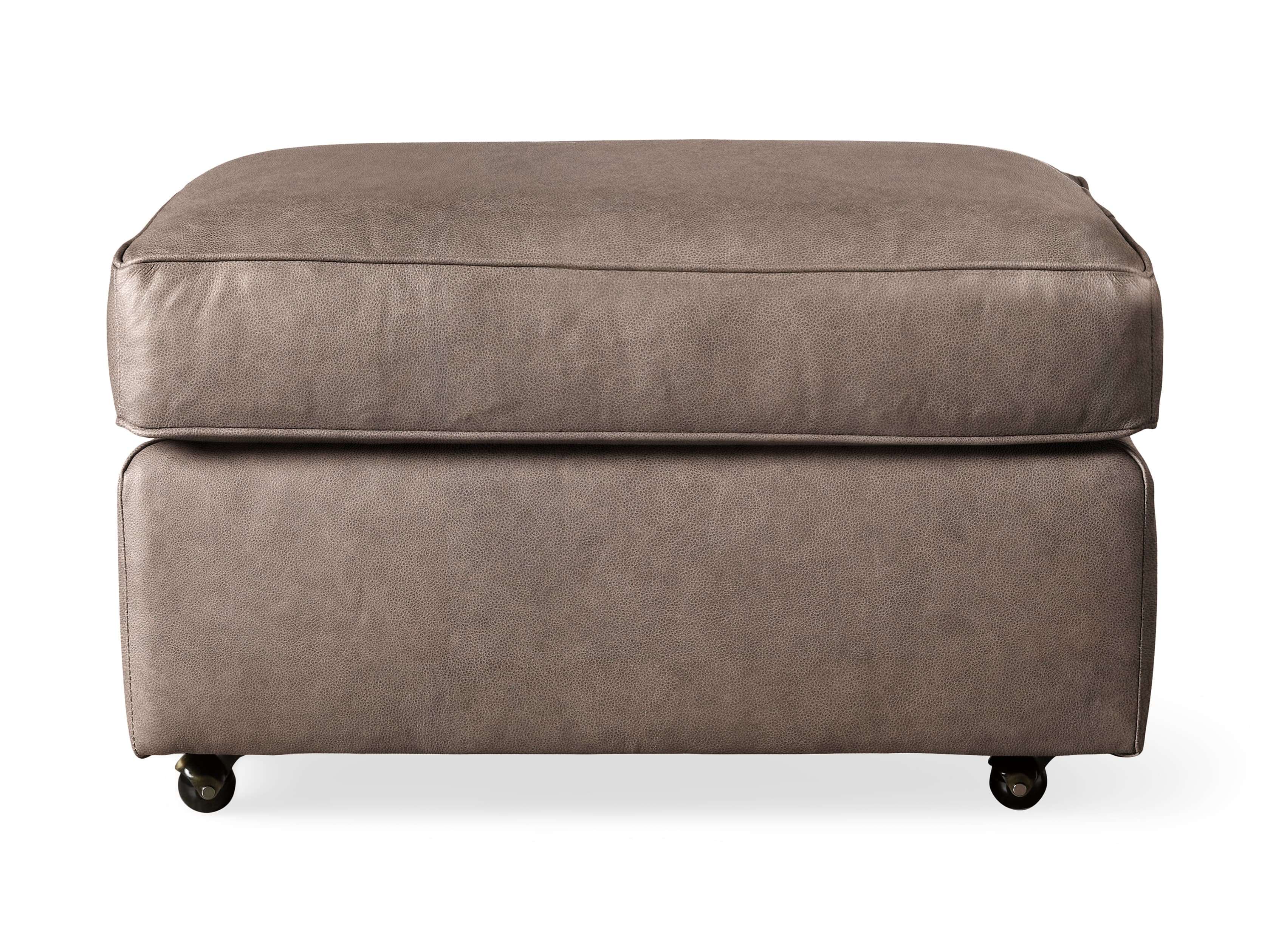 Arhaus Filmore Leather Ottoman