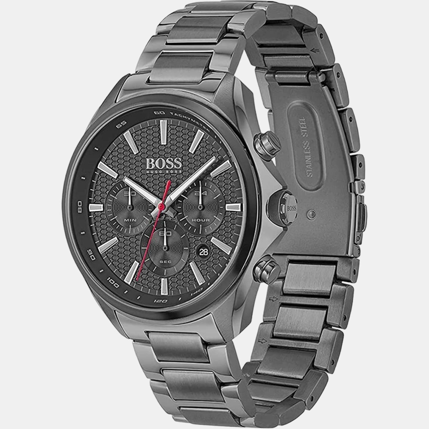Boss Distinct Men Quartz Grey Dial Chronograph Stainless Steel Watch 1513858 - view 2
