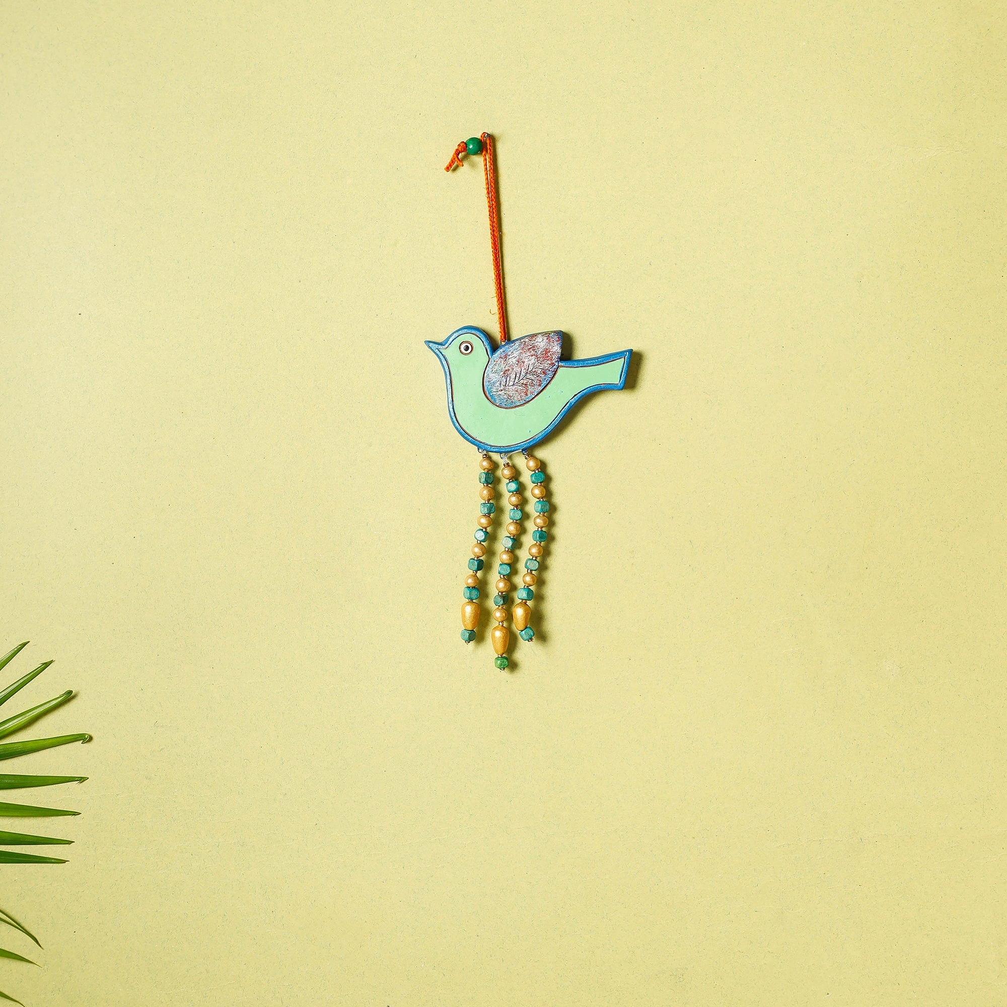KHUSHBASH - HAPPY LOOM OF EAST Bird - Bishnupur Handpainted Terracotta Wall Hanging