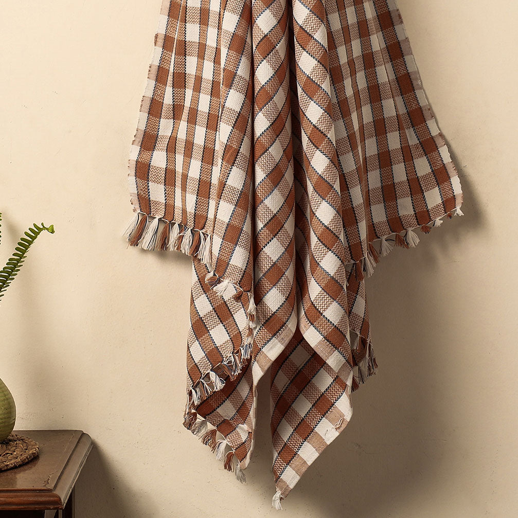 ITOKRI CRAFTS INITIATIVE Brown - Nidubrolu Handloom Cotton Bath Towel - view 2