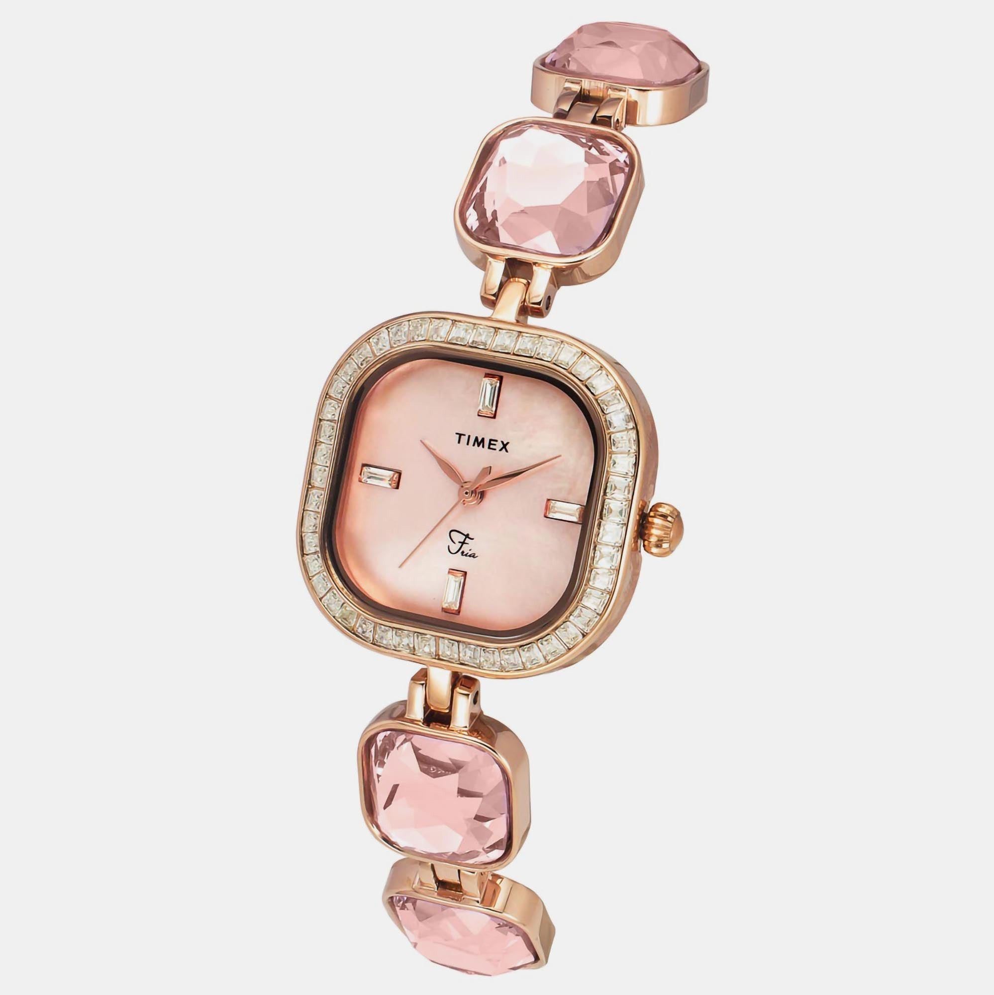 Timex Fria Women Quartz Mother Of Pearl Dial Analog Brass Watch TWEL17101 - view 2