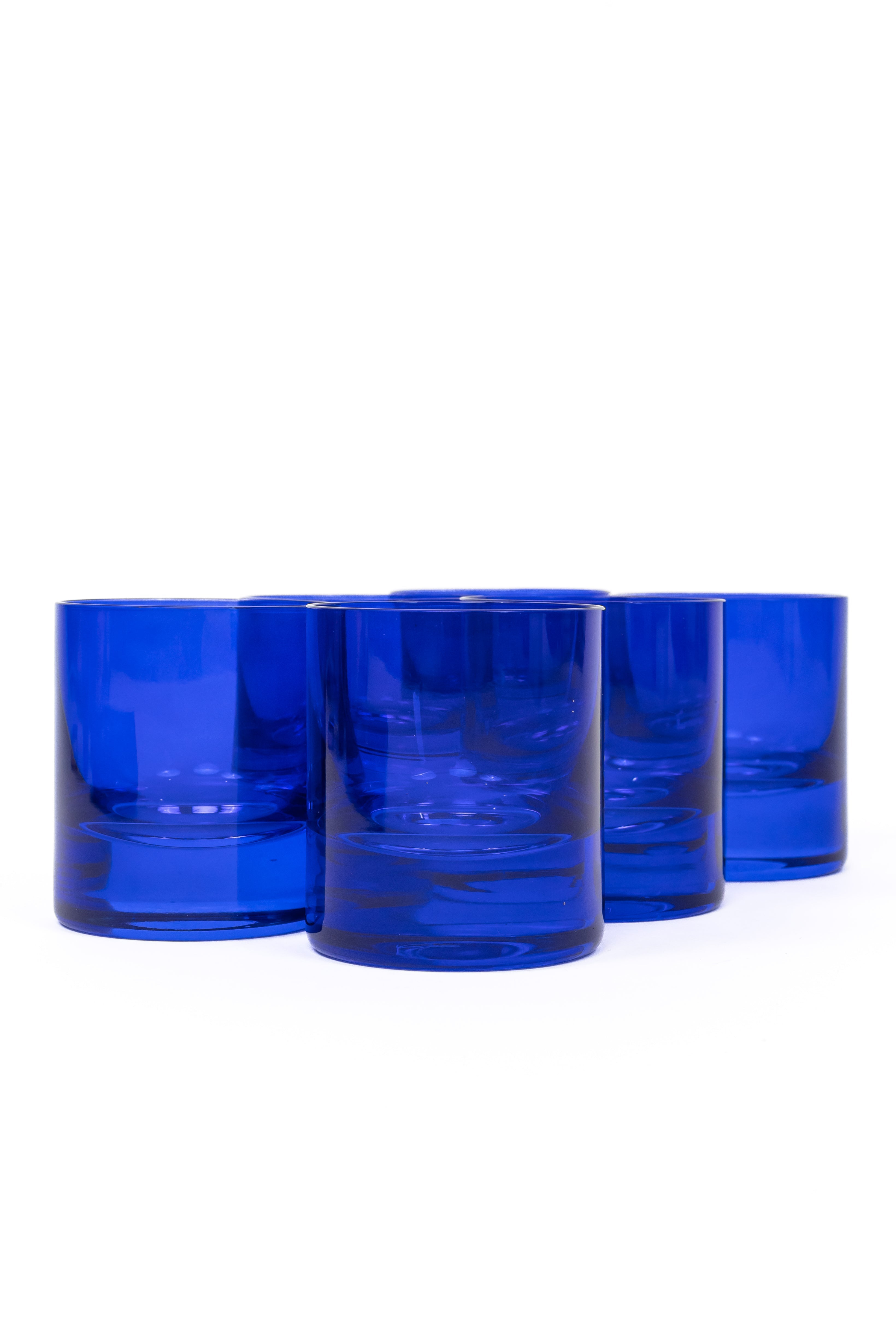 Estelle Colored Glass Estelle Colored Rocks Glass - Set of 6 {Royal Blue} - view 5