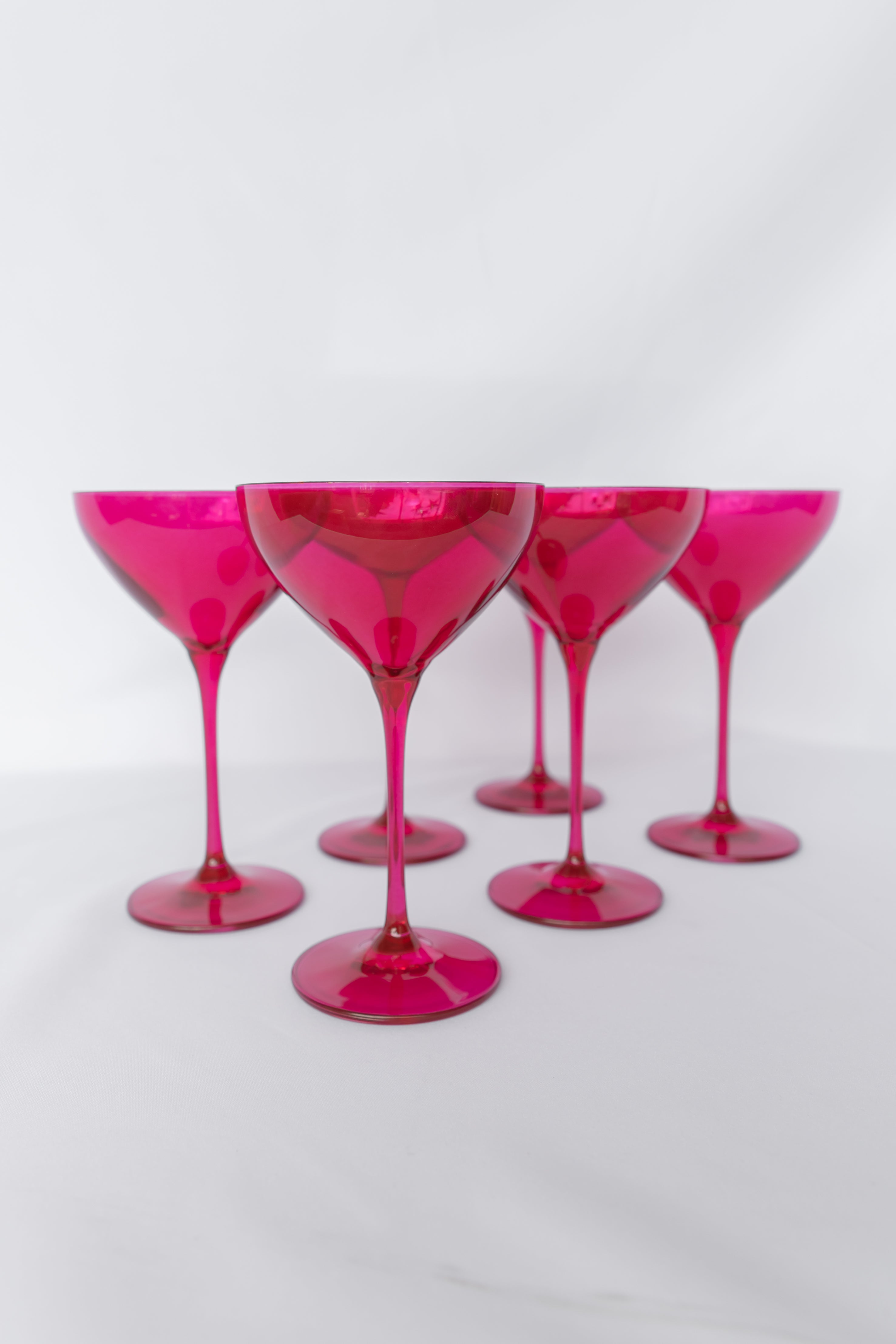 Estelle Colored Glass Estelle Colored Martini Glass - Set of 6 {Viva Magenta (Our Fuchsia)}