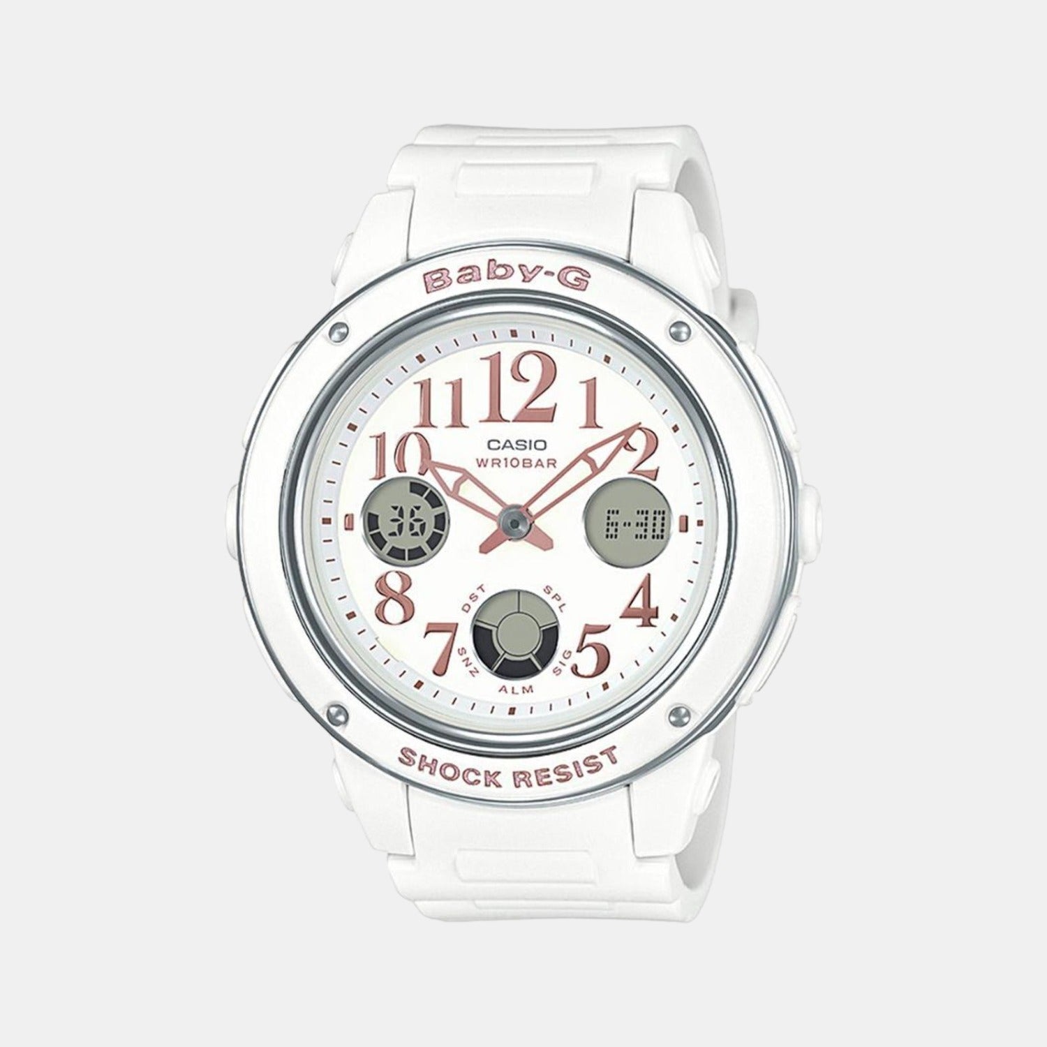 Casio Baby-G Unisex Quartz White Dial Analog Resin Watch B164