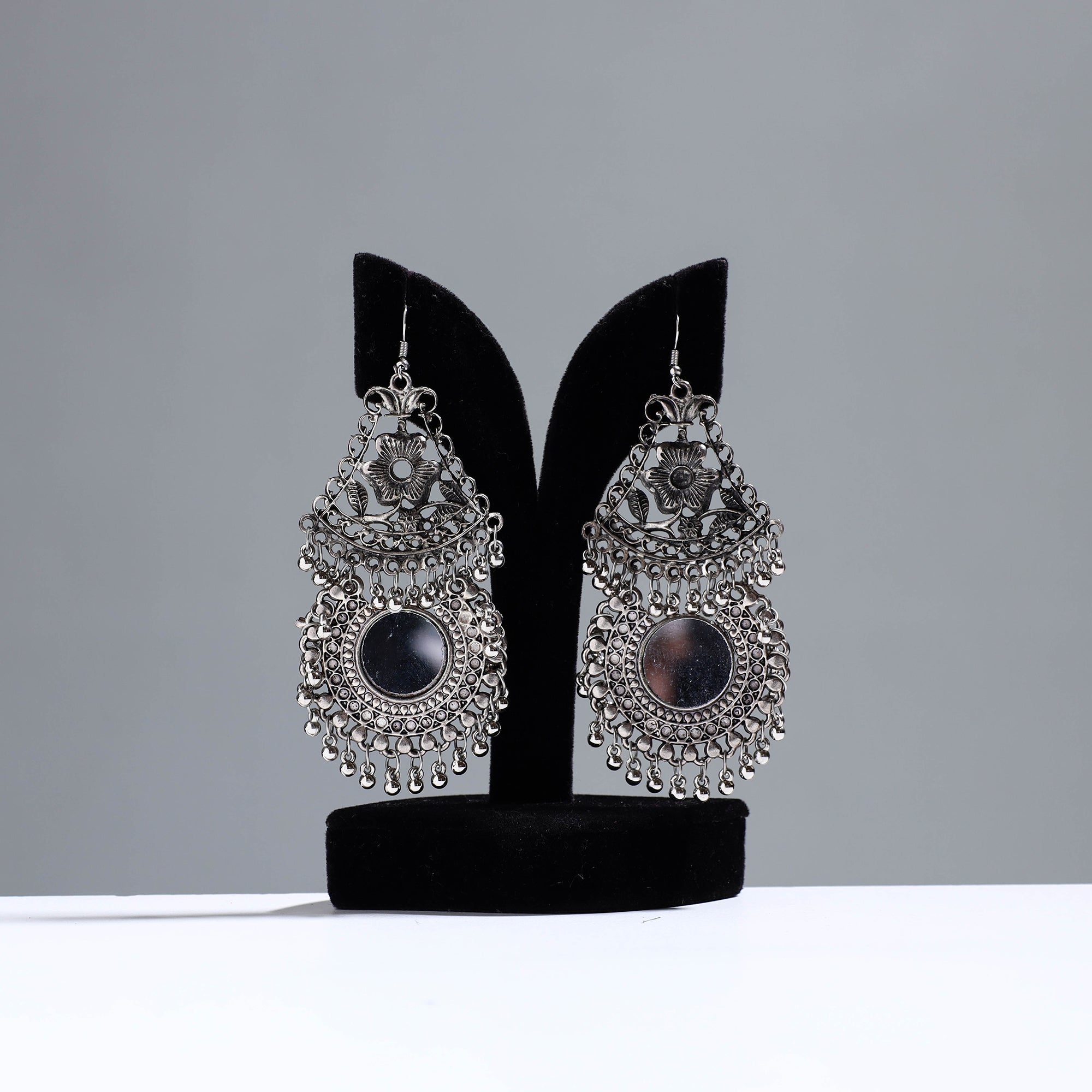 WHITE RIVER STORIES Brass Base Oxidised Earrings 31