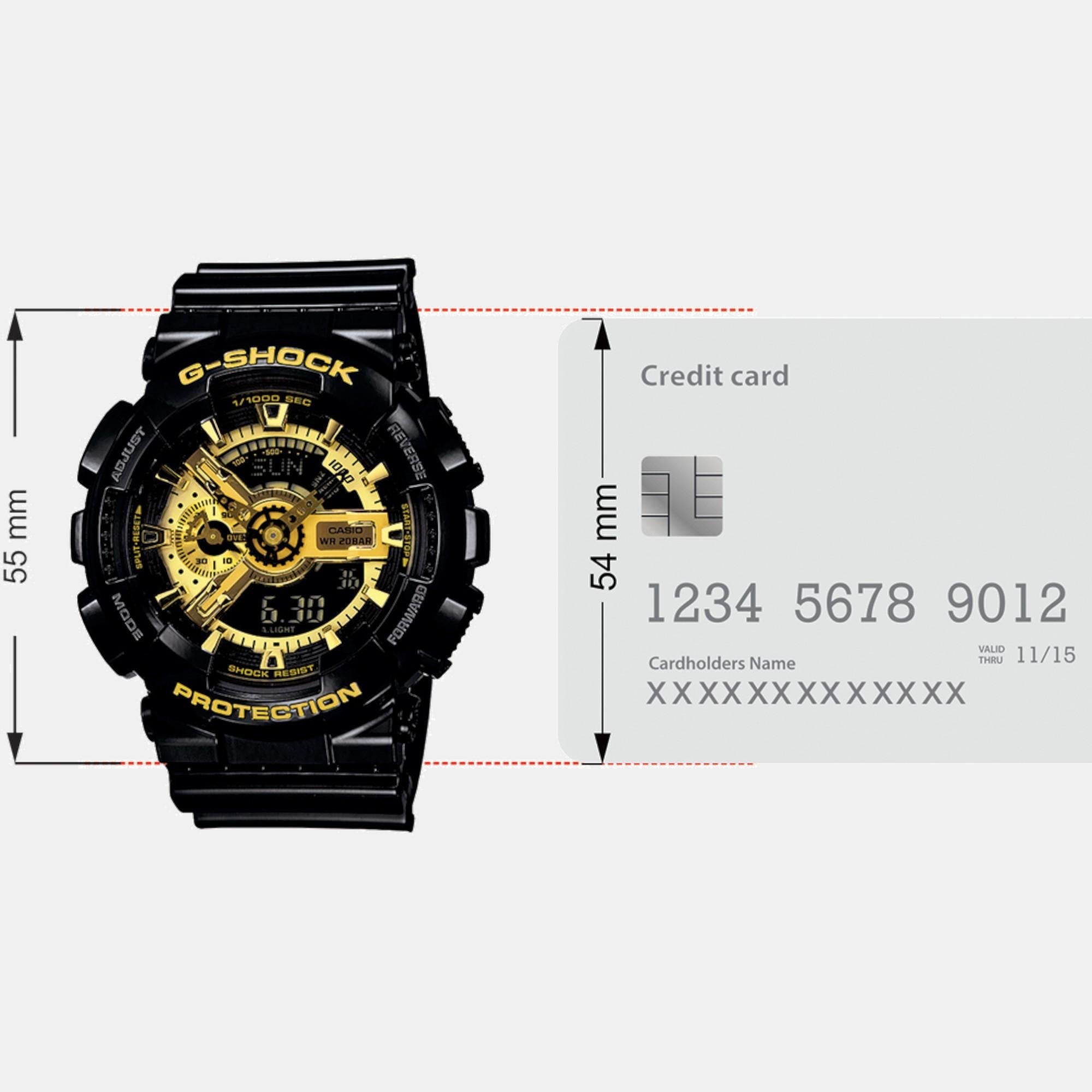 Casio G-Shock Men Quartz Two Tone Dial Analog-Digital Resin Watch G339 - view 7