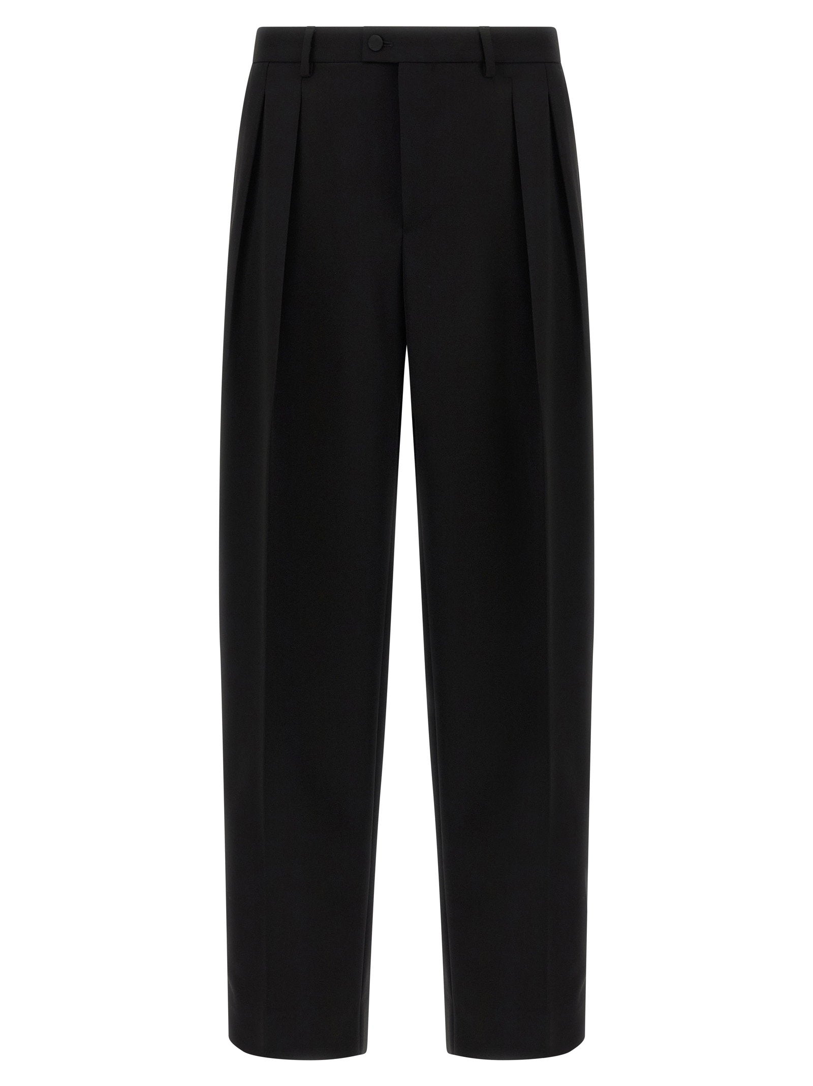Dolce & Gabbana Satin Band Pants – 100% virgin wool