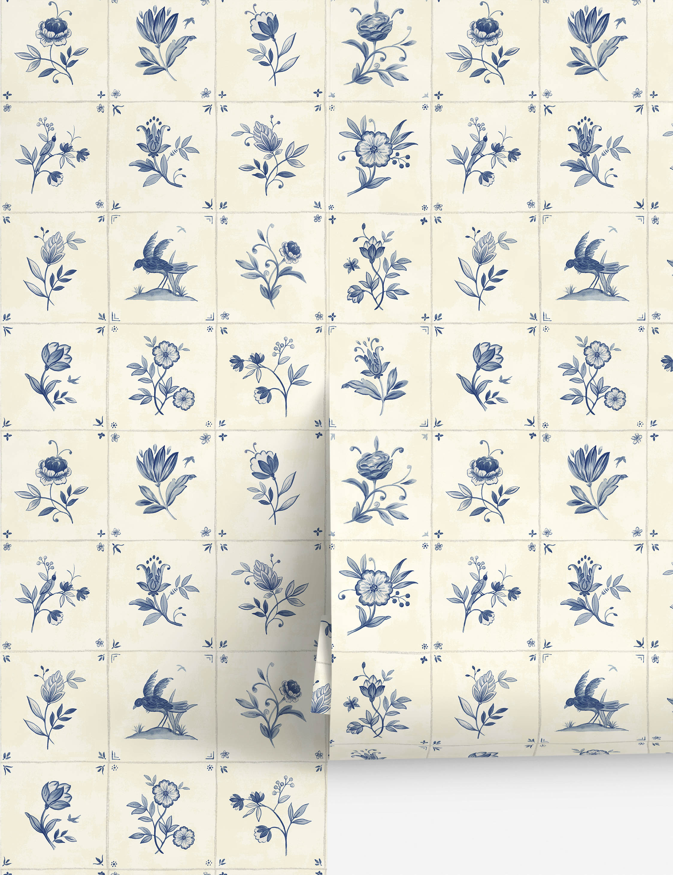 Lulu and Georgia Azulejo Tile Textured Peel + Stick Wallpaper