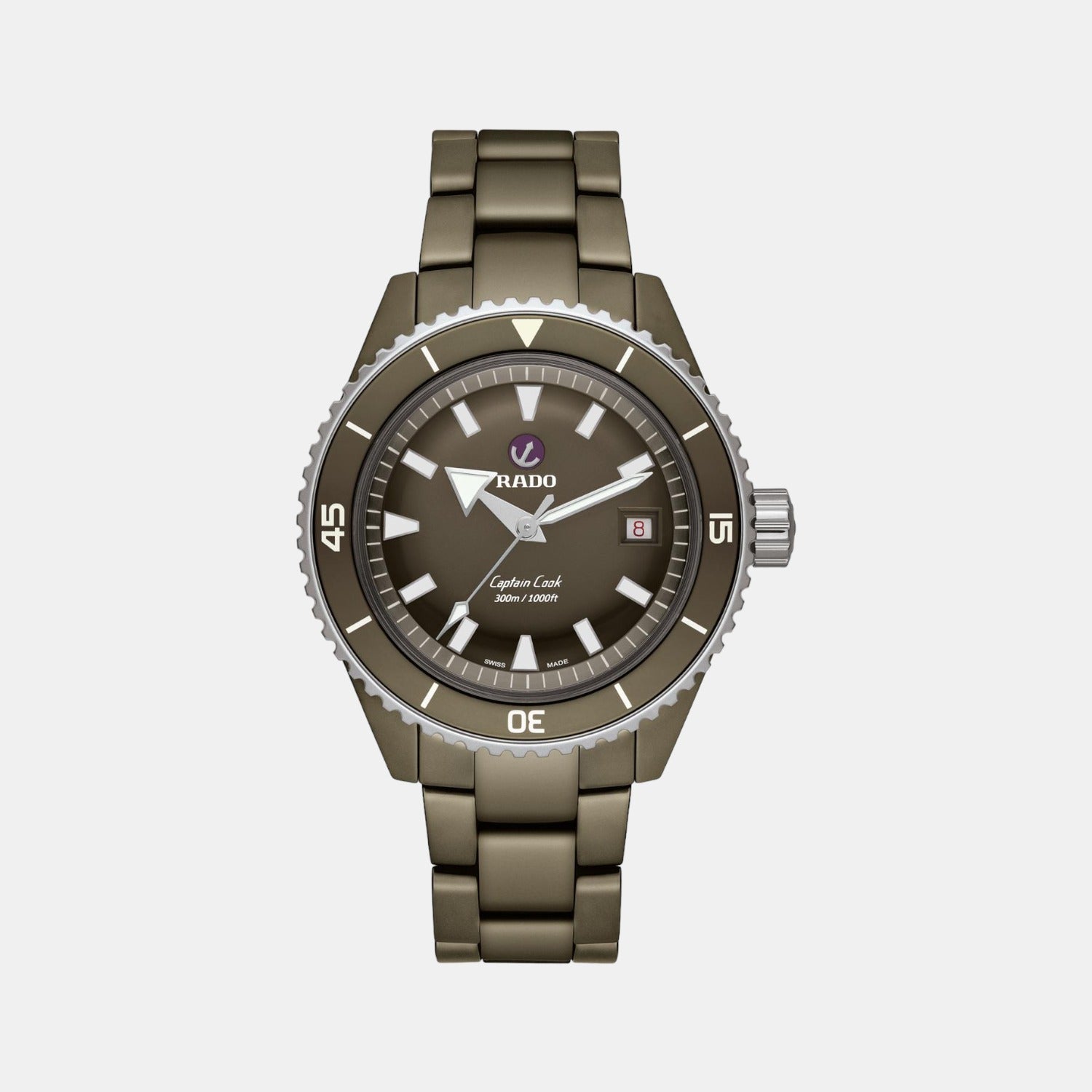 Rado Captain Cook Men Automatic Green Dial Analog Stainless Steel Watch R32130312