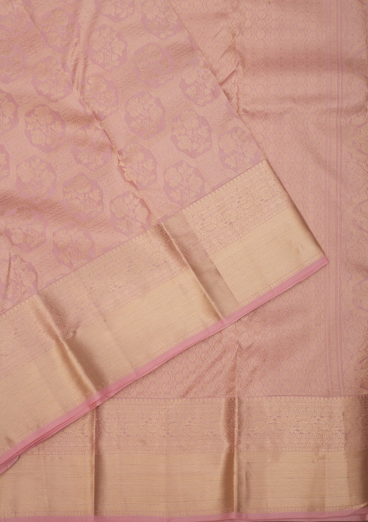 Koskii Onion Pink Zariwork Pure Silk Saree – Women's - view 3