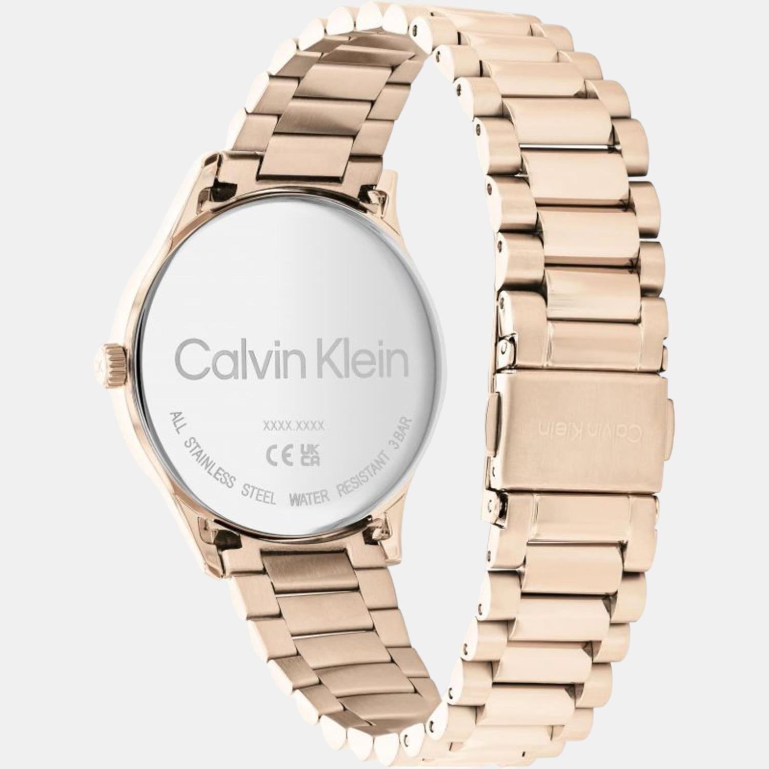 Calvin Klein Ck Iconic Unisex Quartz Rose Gold Dial Analog Stainless Steel Watch 25200042 - view 3