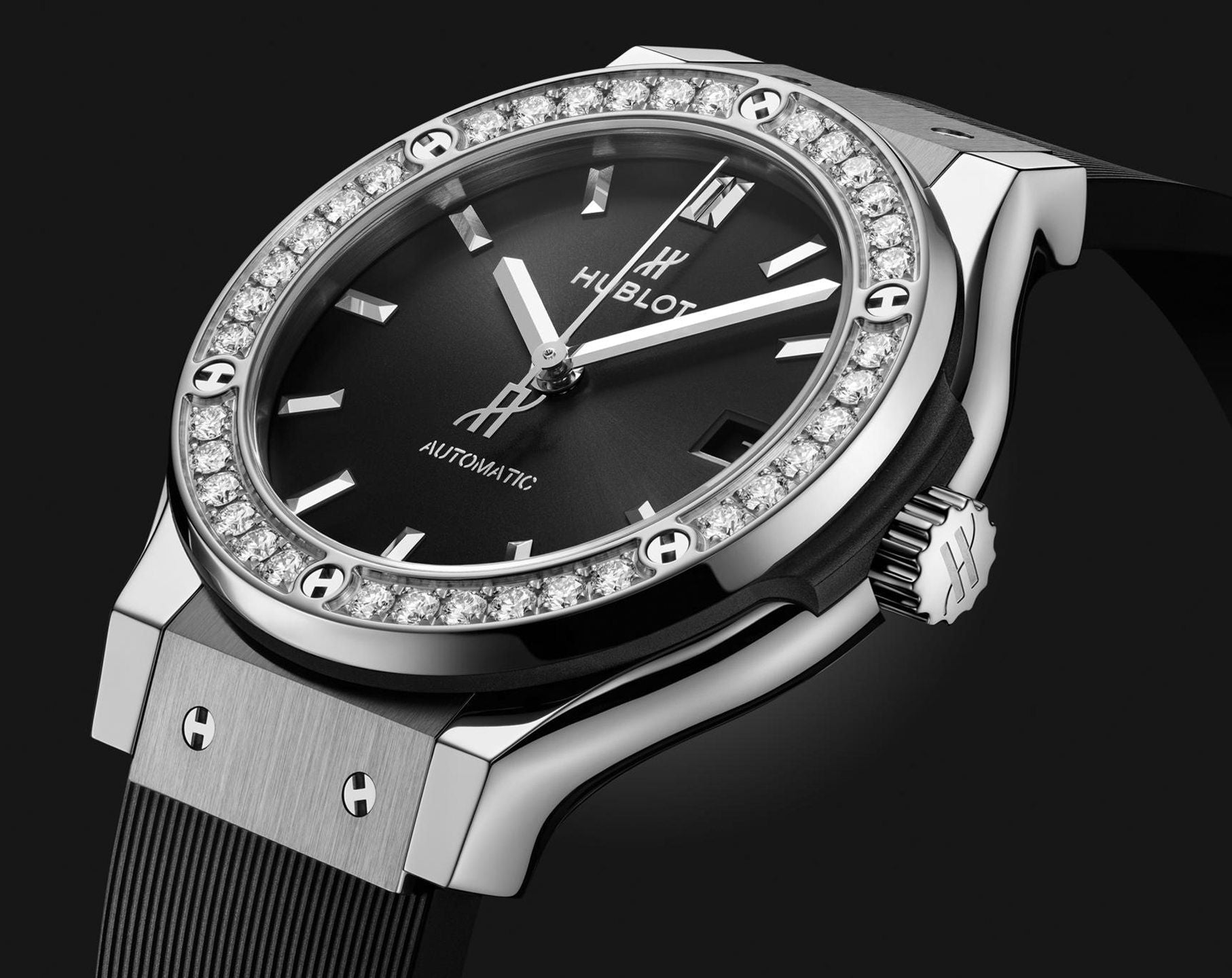 Hublot Classic Fusion Titanium Diamonds Black Dial Men 38mm - view 2