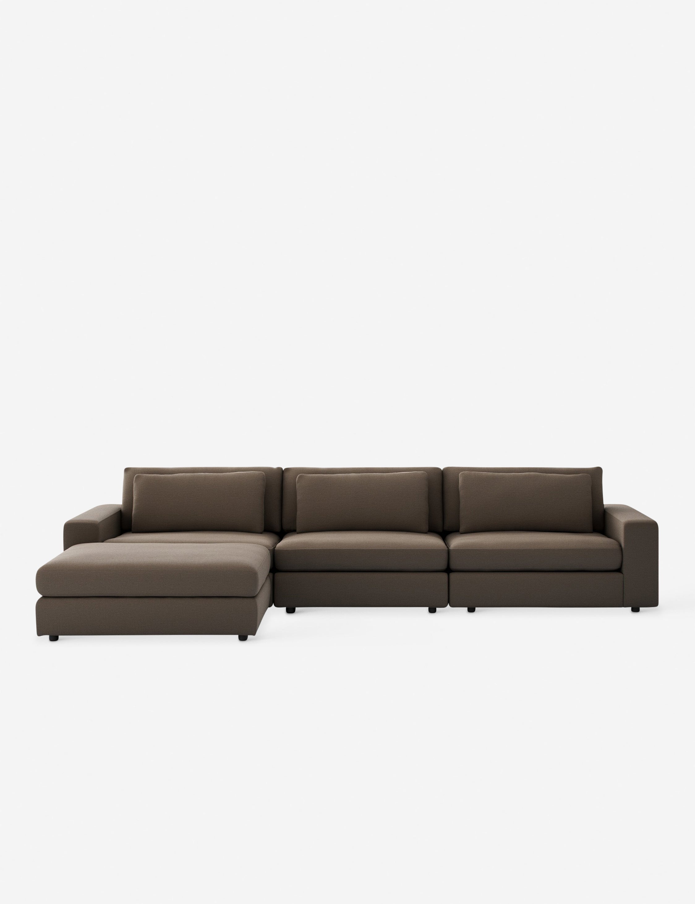 Lulu and Georgia Creswell Modular 3-Piece Sectional Sofa with Ottoman - view 2