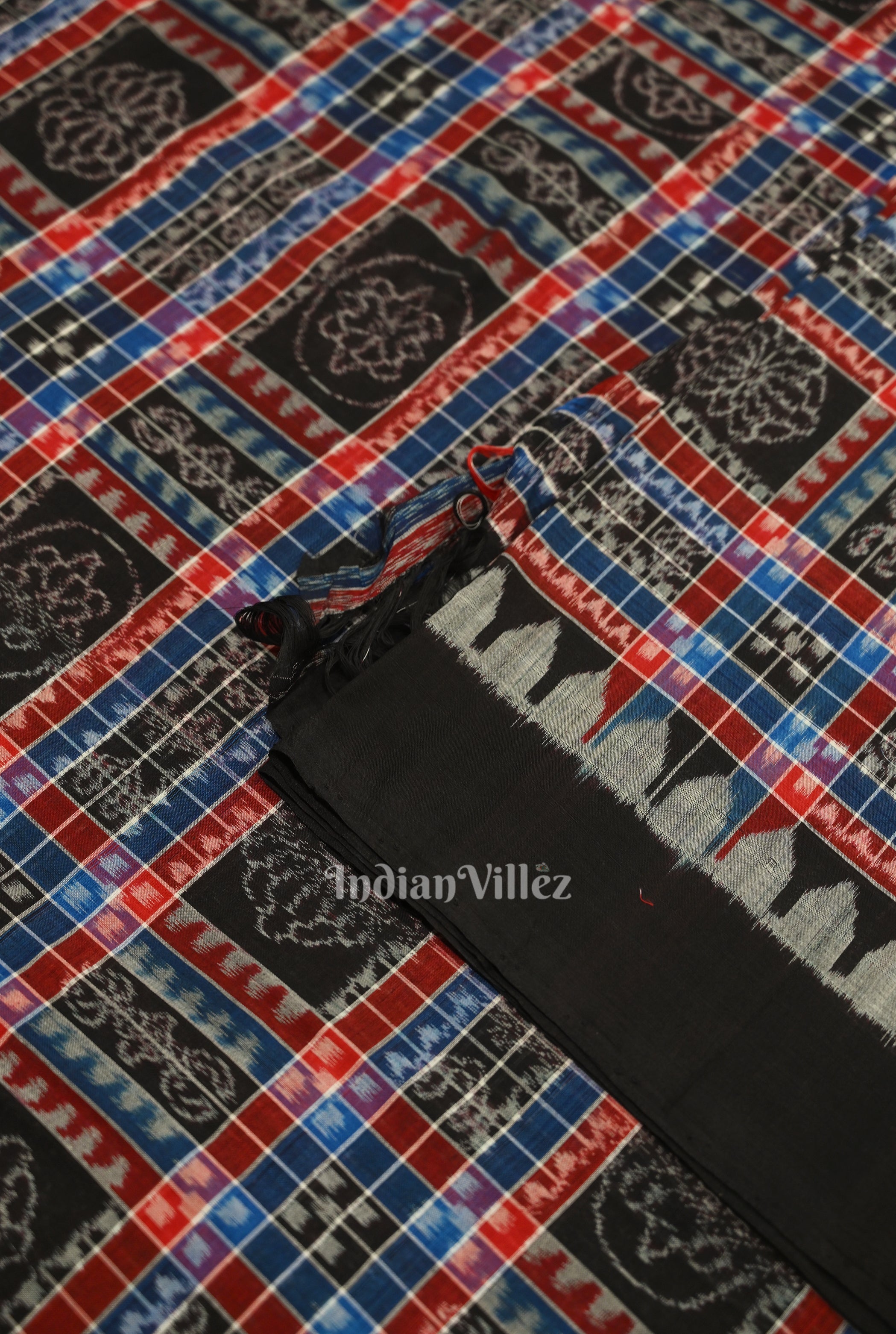 IndianVillèz Multi Color Utkalaxmi Sambalpuri Ikat Cotton Fabric - view 2