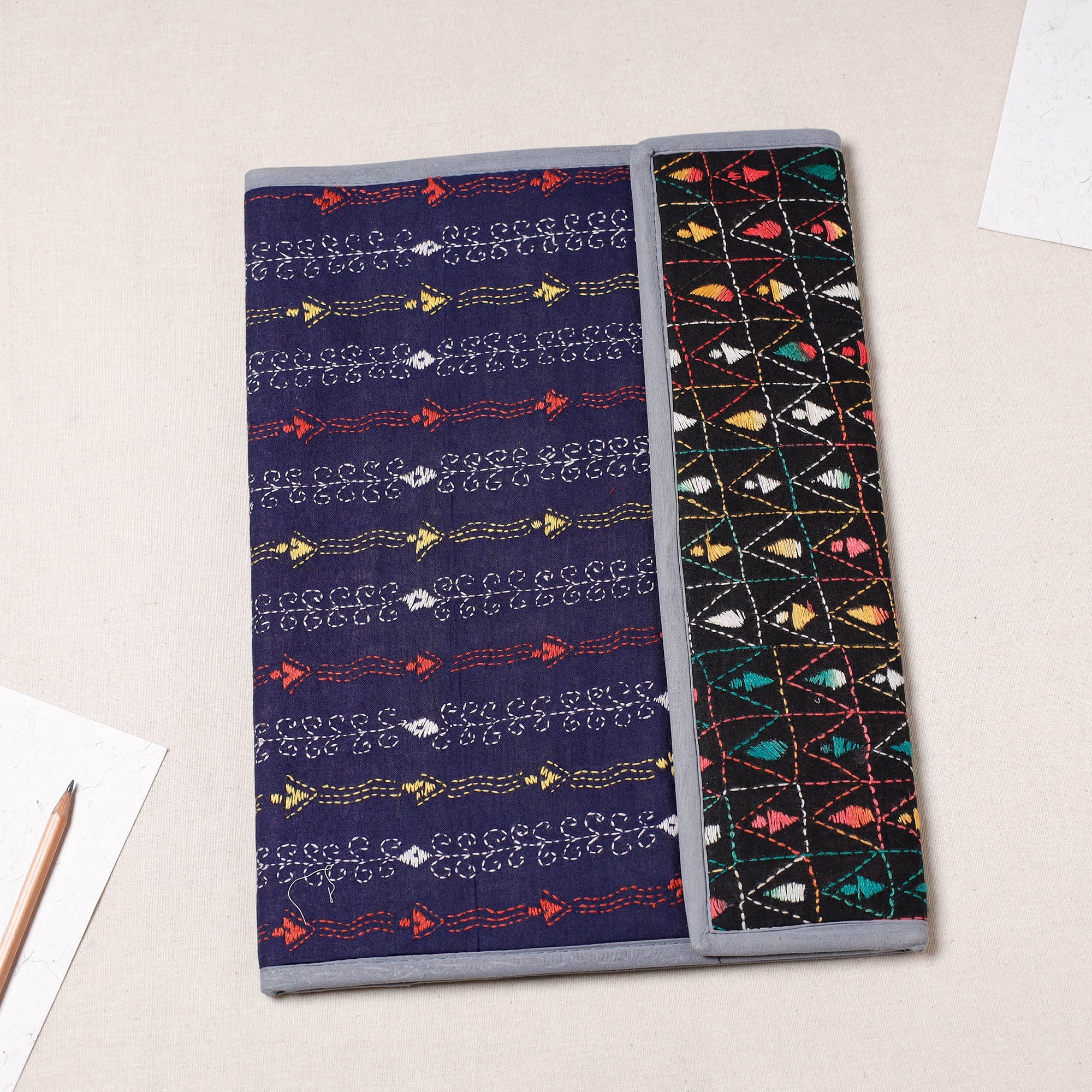 ASALKAAR Bengal Kantha Work Handcrafted File Folder