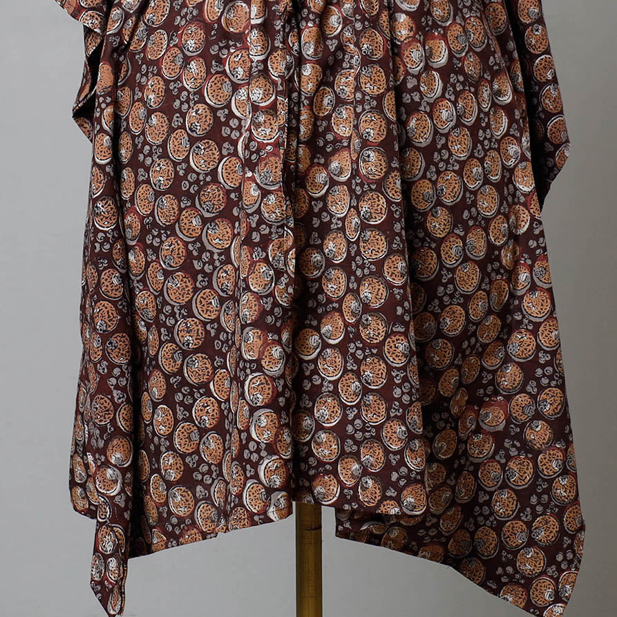 ITOKRI CASUALS Brown - Bagru Block Printed Cotton Kaftan with Tie-Up Waist (Medium) - view 2